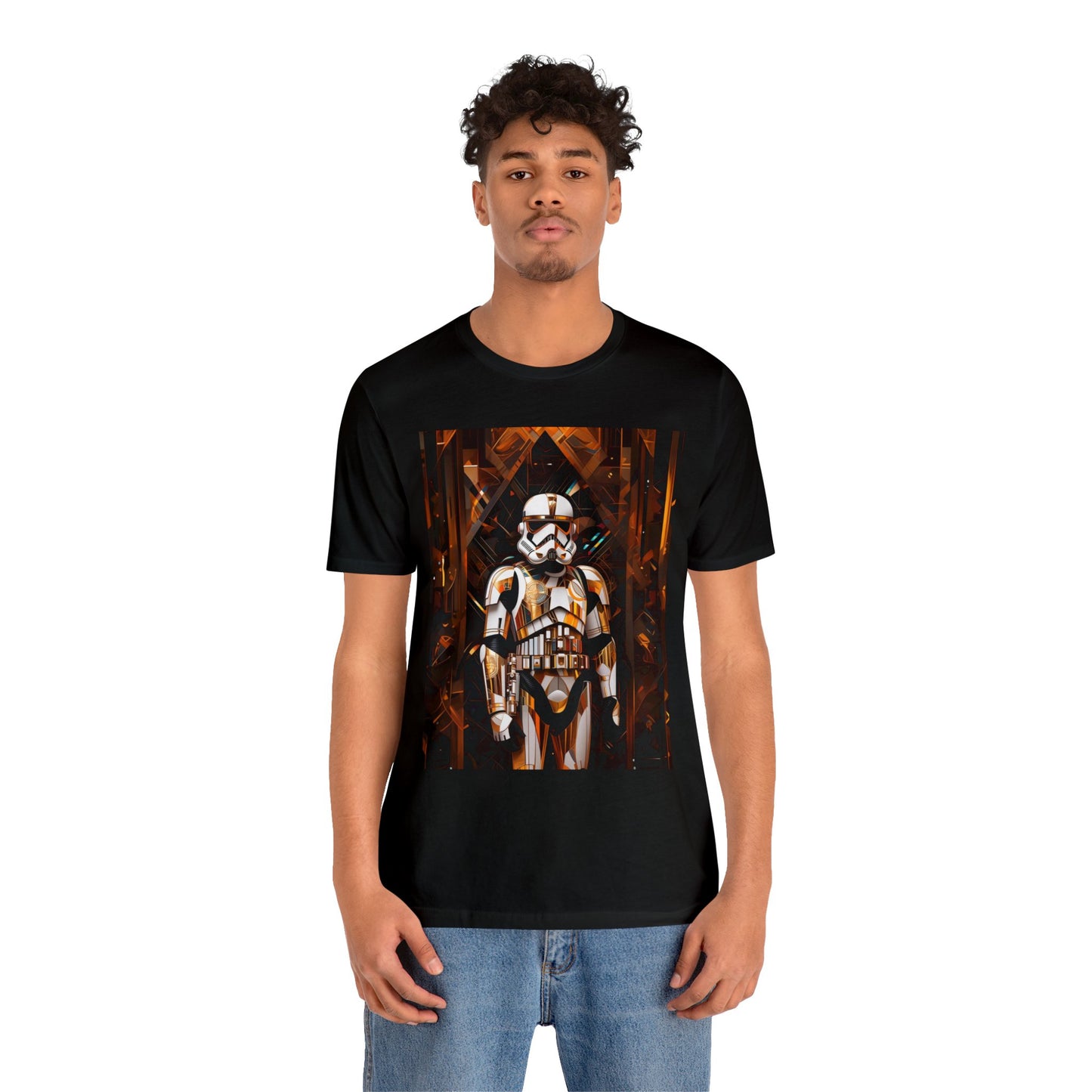 Unisex Jersey Short Sleeve Tee - Storm Trooper Art Deco style by Frank Lloyd Wright