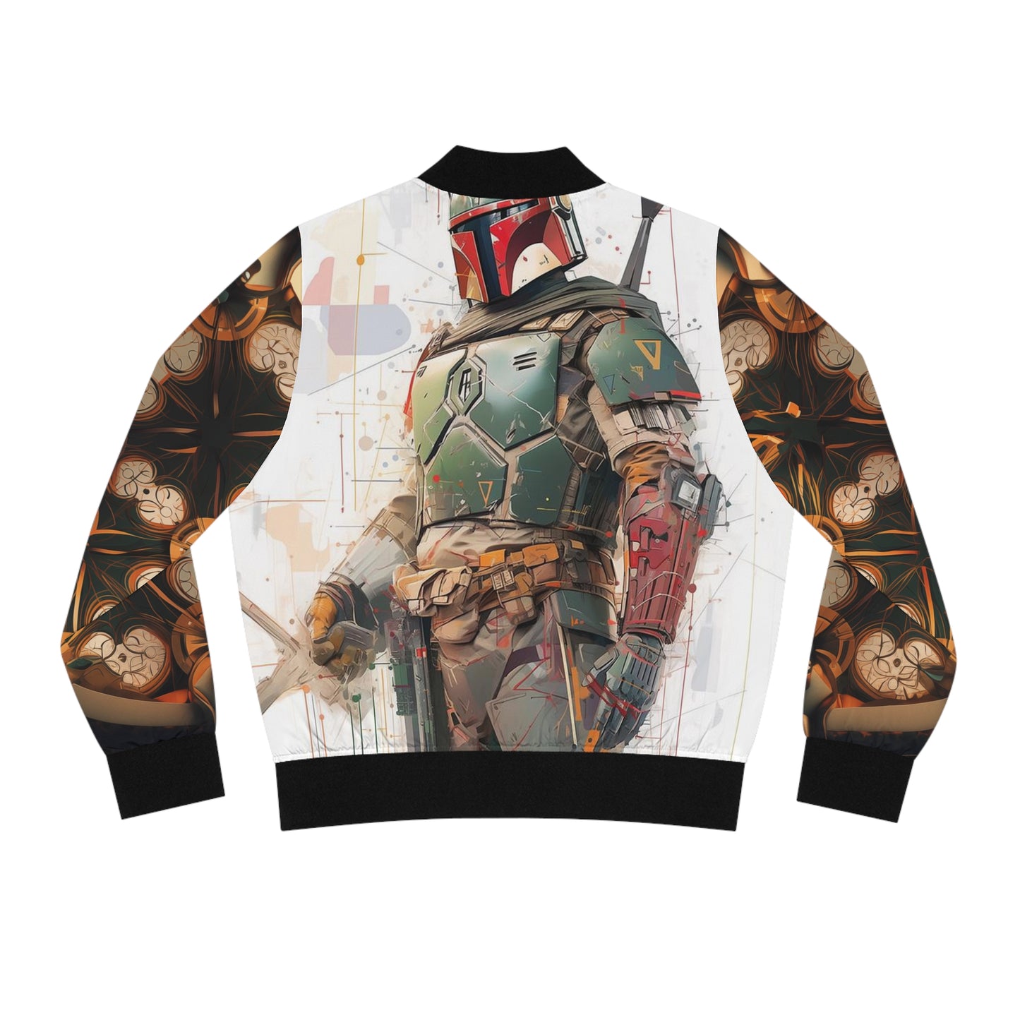 Women's Bomber Jacket - Boba Fett infographic illustration