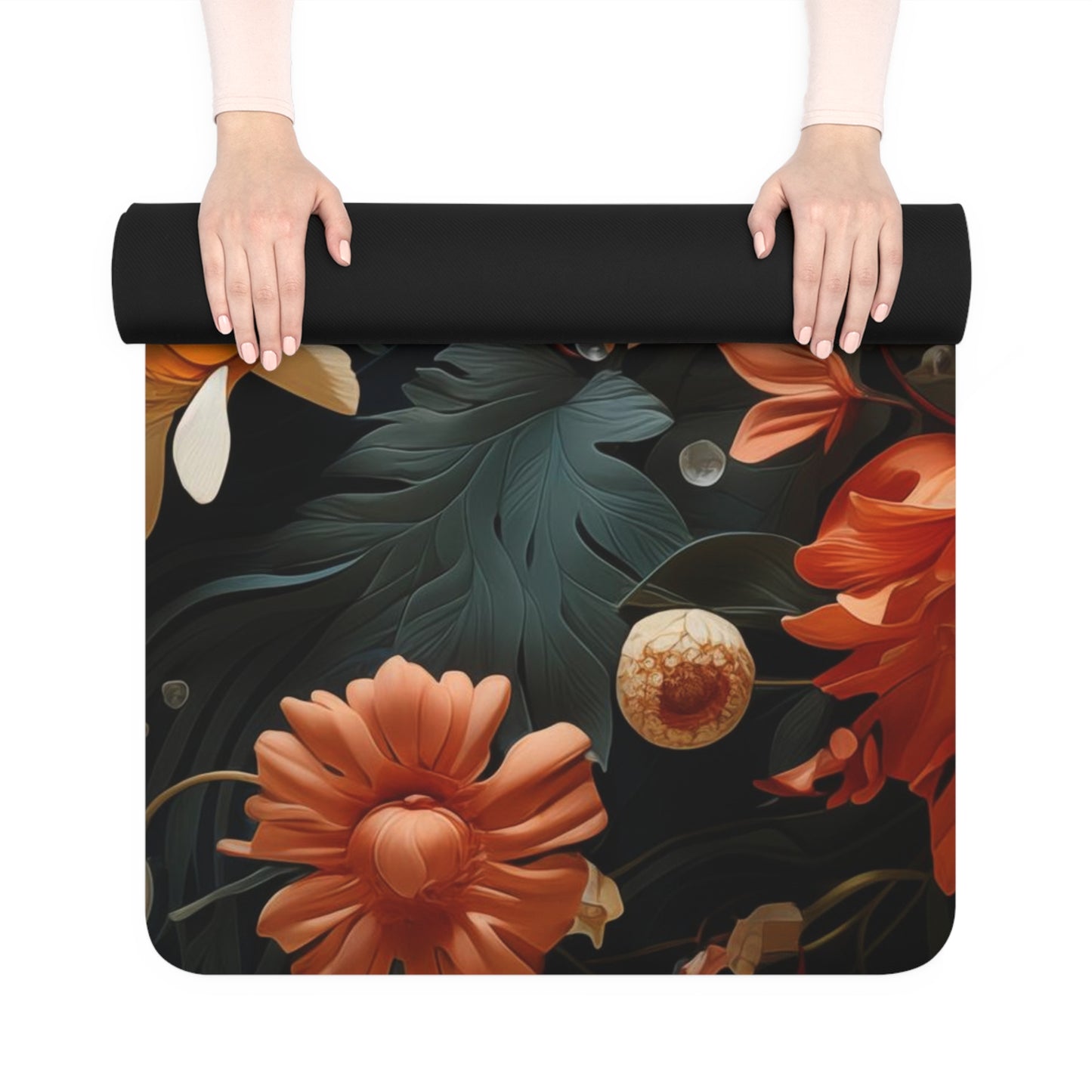 Rubber Yoga Mat- Annora Marichyasana Anime Koi Fish