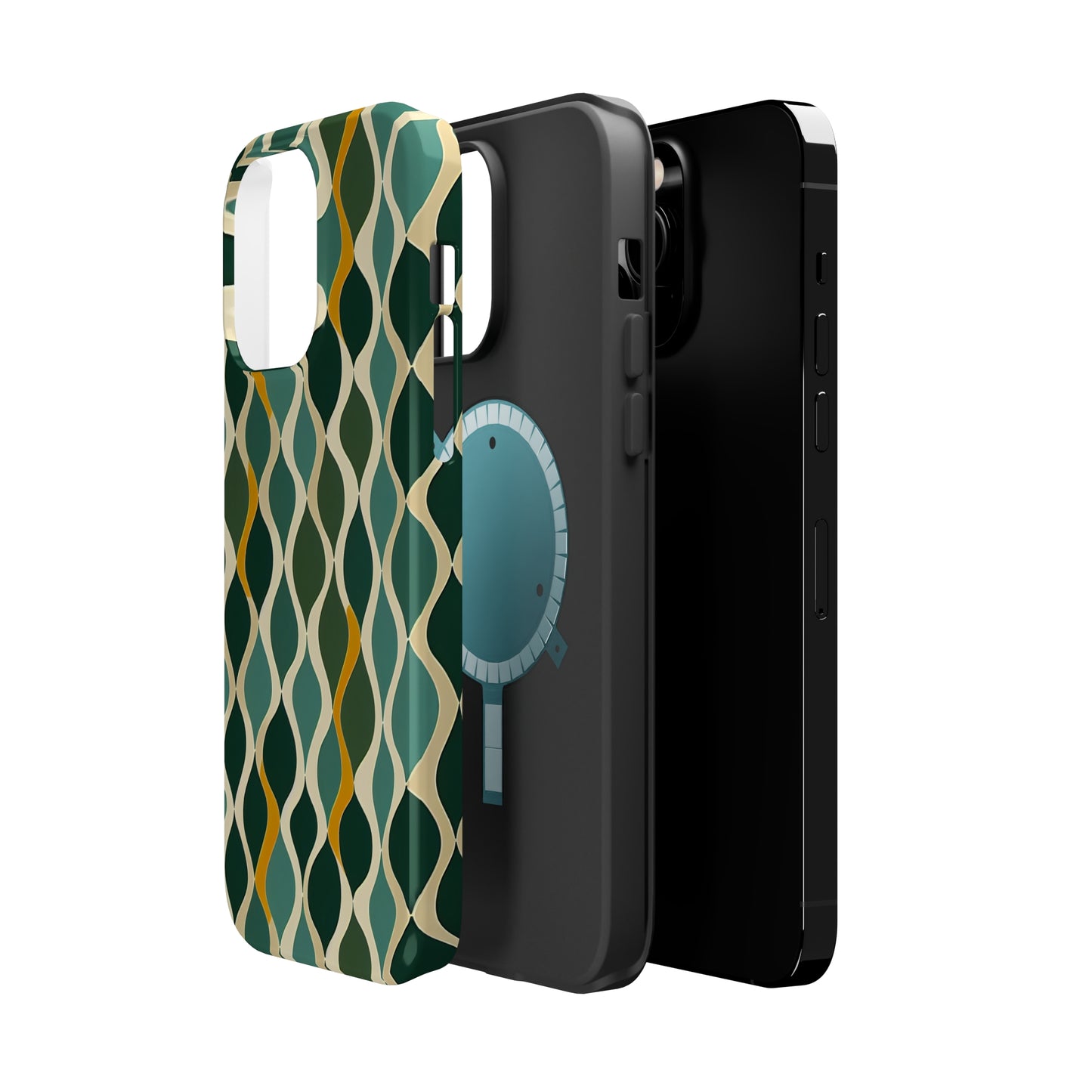 MagSafe Tough iPhone Case - Deco Aqua Ringlets.png