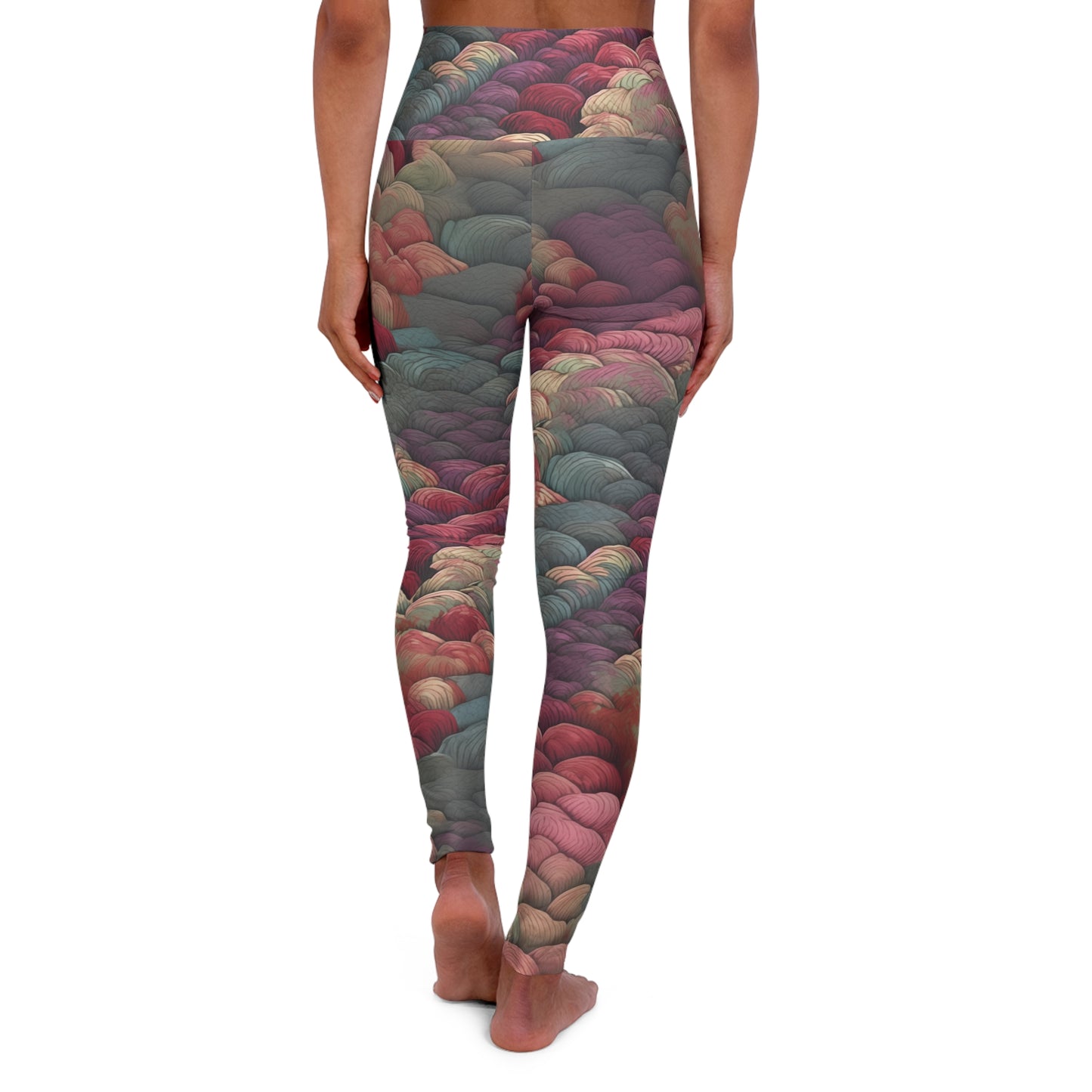 High Waisted Leggings - Dorothy Giverny Brocade