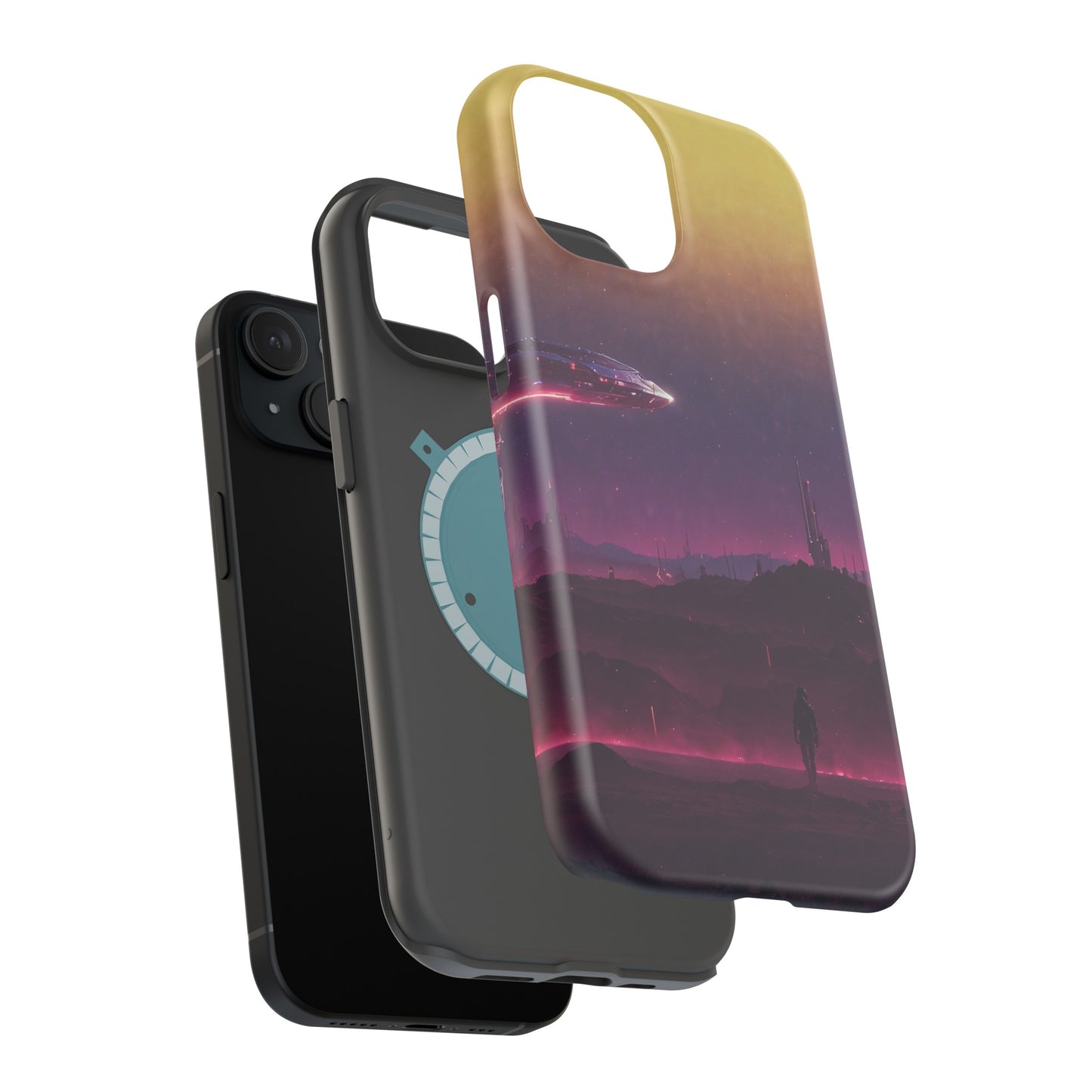 MagSafe Tough iPhone Case - "Cosmic Cyberpunk"