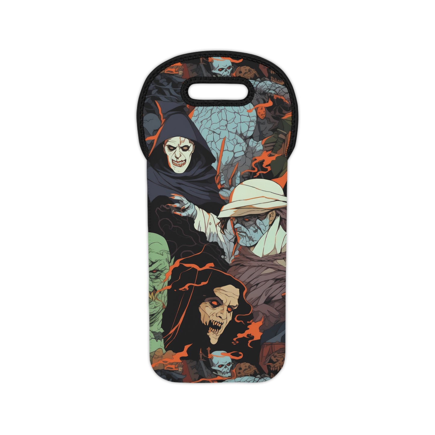 Wine Tote Bag - Spooky Monsters Anime Alpha