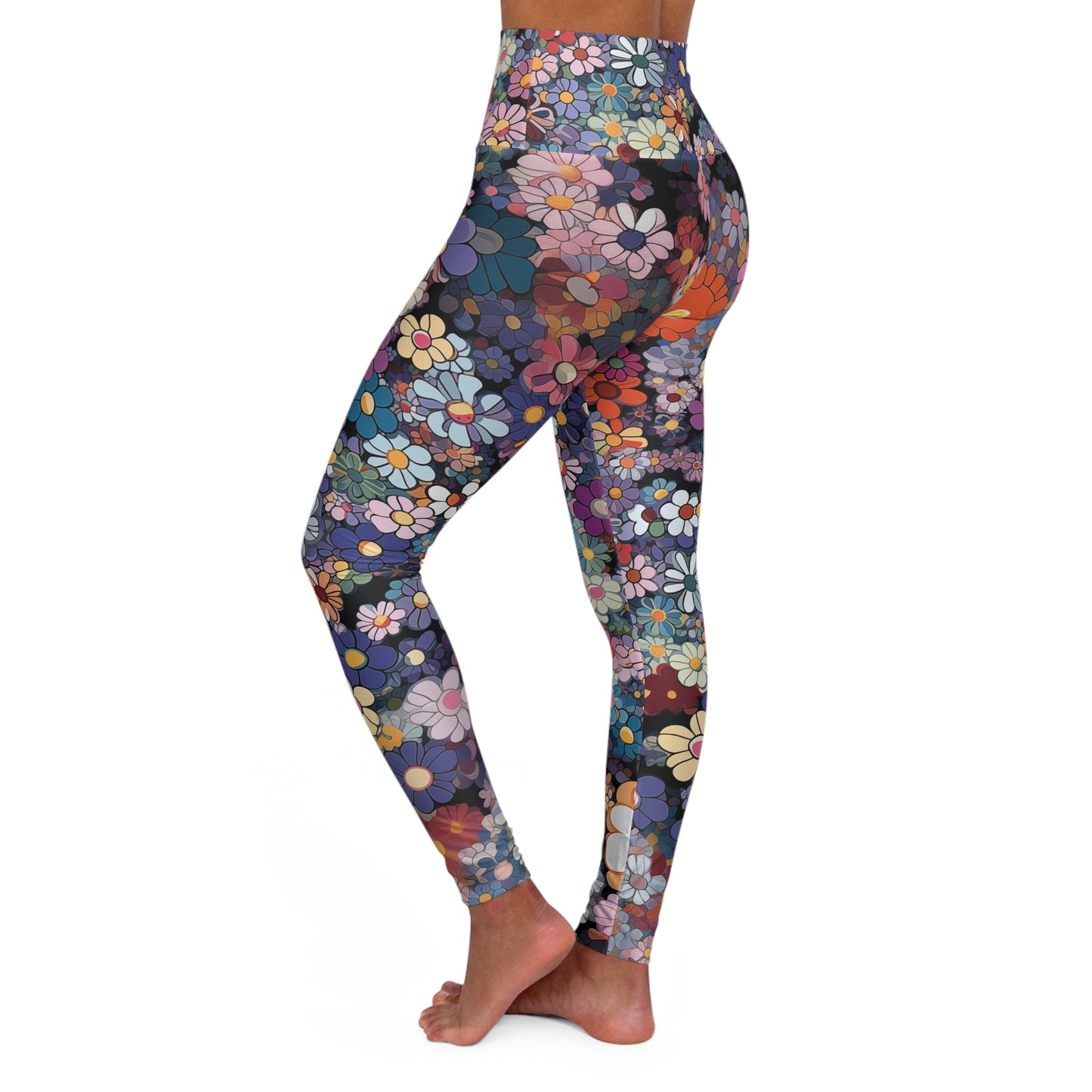 High Waisted Leggings - William Kyoto Ditsy Floral