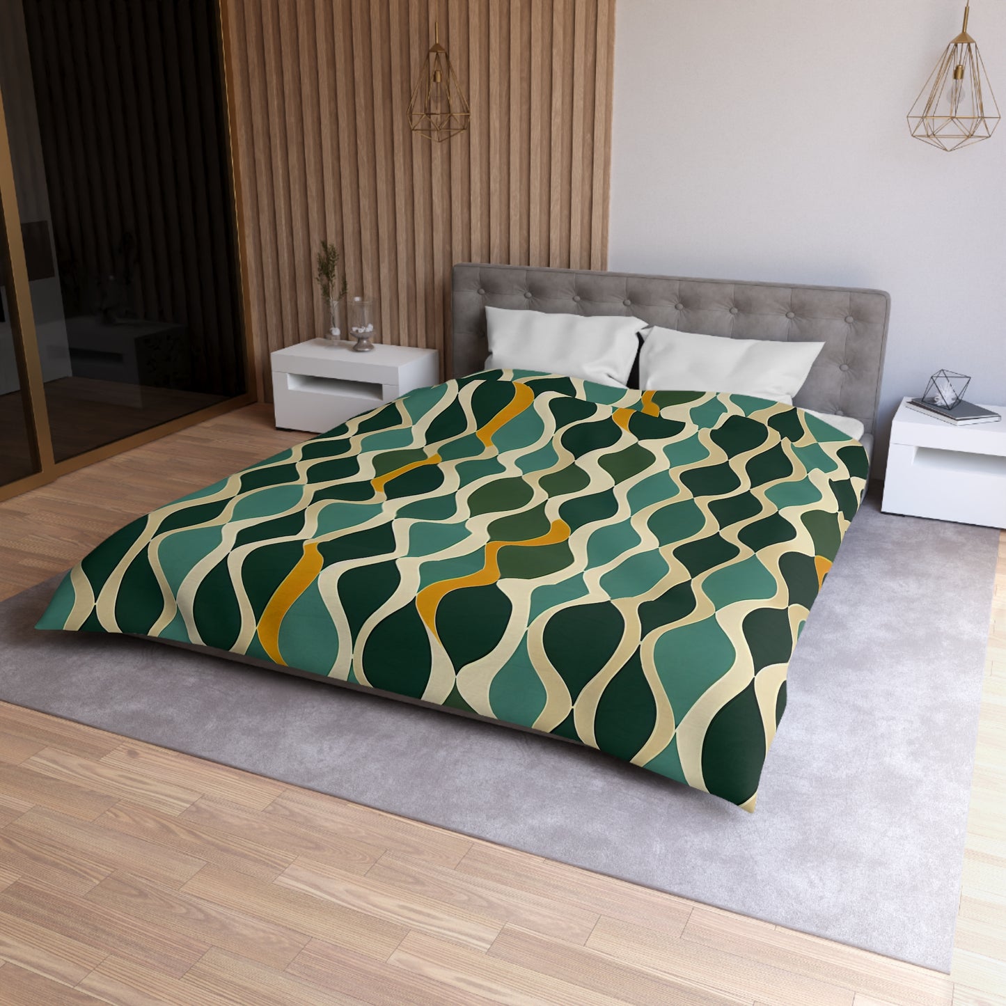 Duvet Cover - Deco Aqua Ringlets