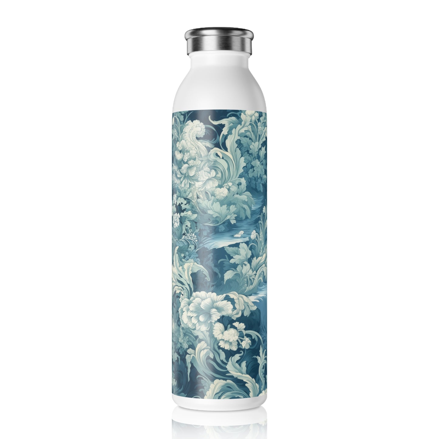 Slim Water Bottle - Modern Parisian Jouy