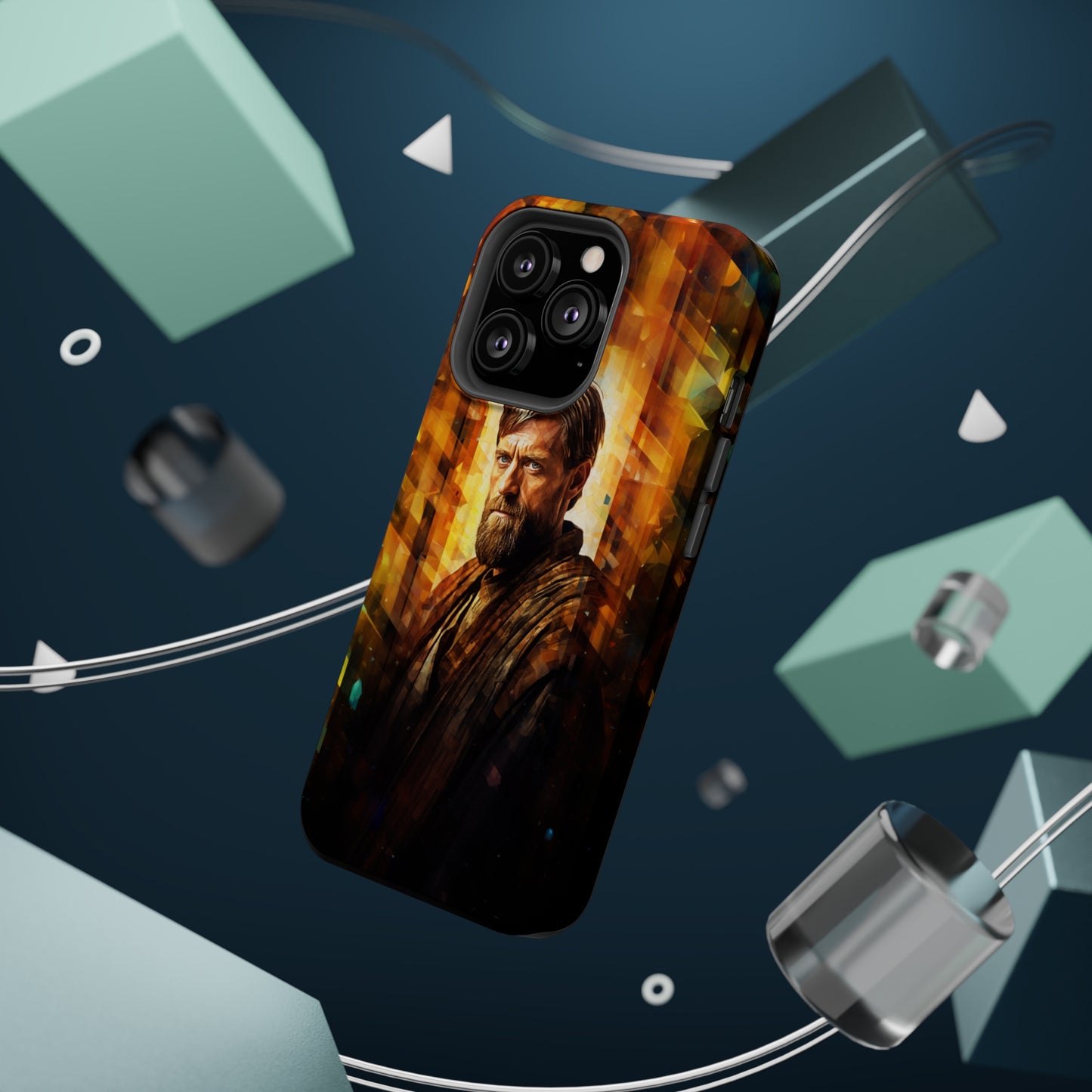 MagSafe Tough iPhone Case - Obi Wan Kenobi Abstract Expressionism