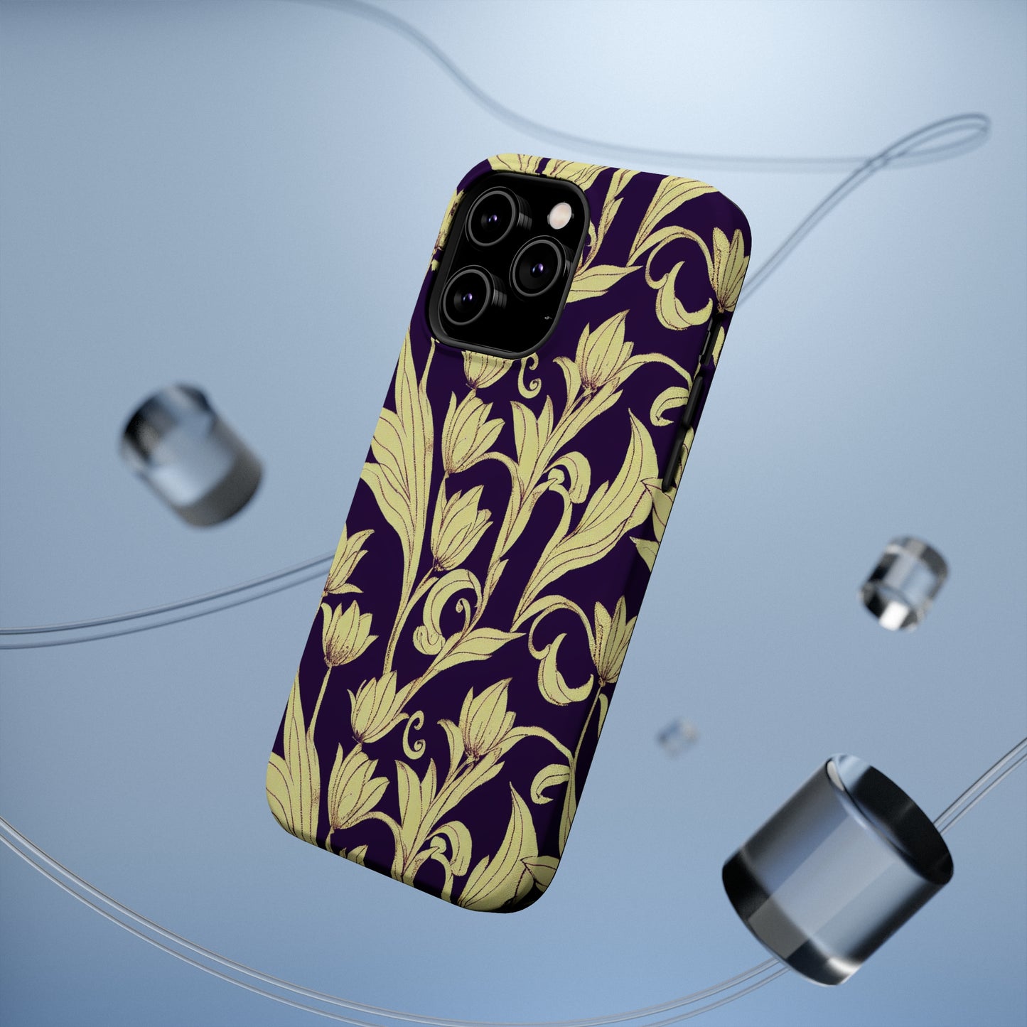 MagSafe Tough iPhone Case - Baroque Blossom Damask