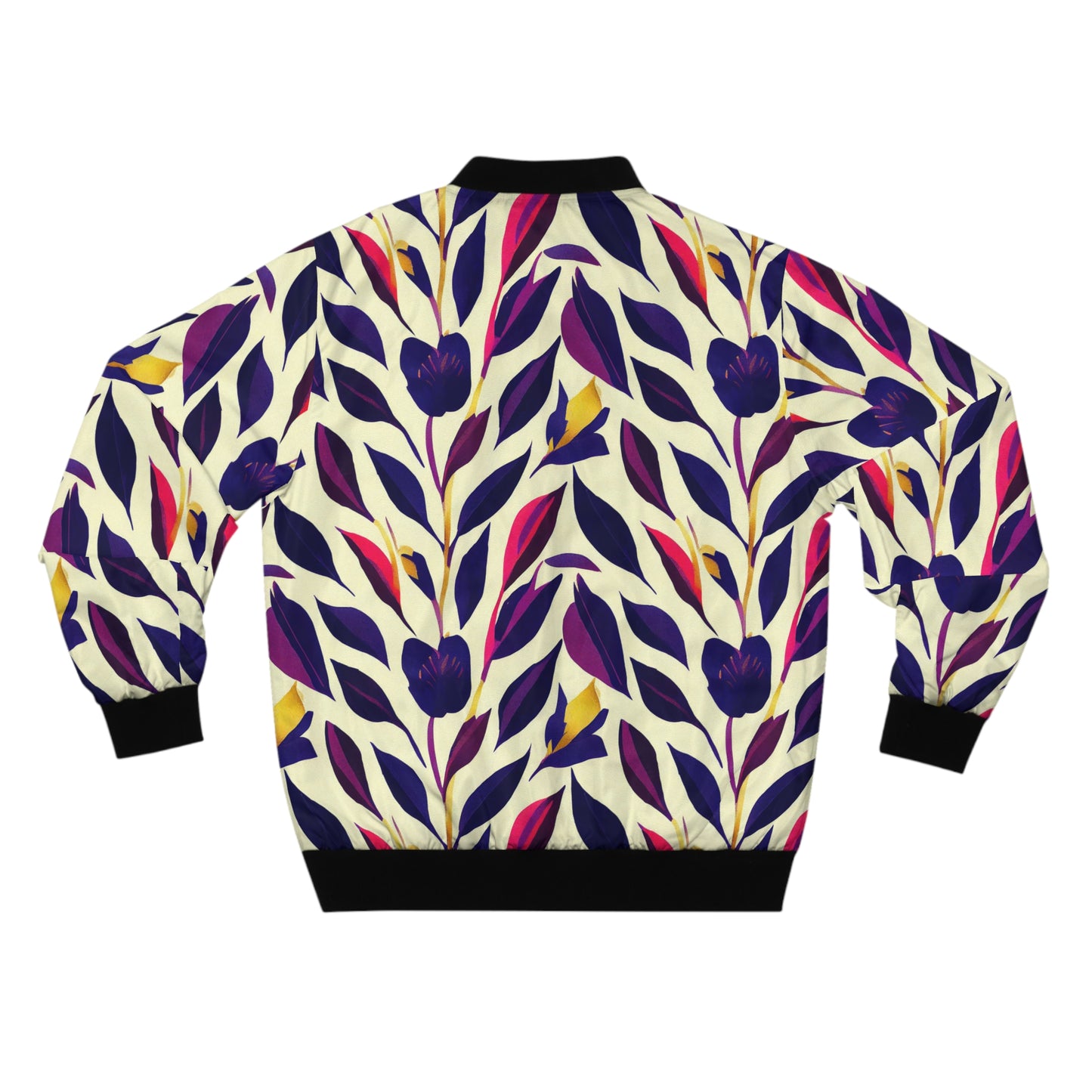 Men's Bomber Jacket - Violet Flourish Damask
