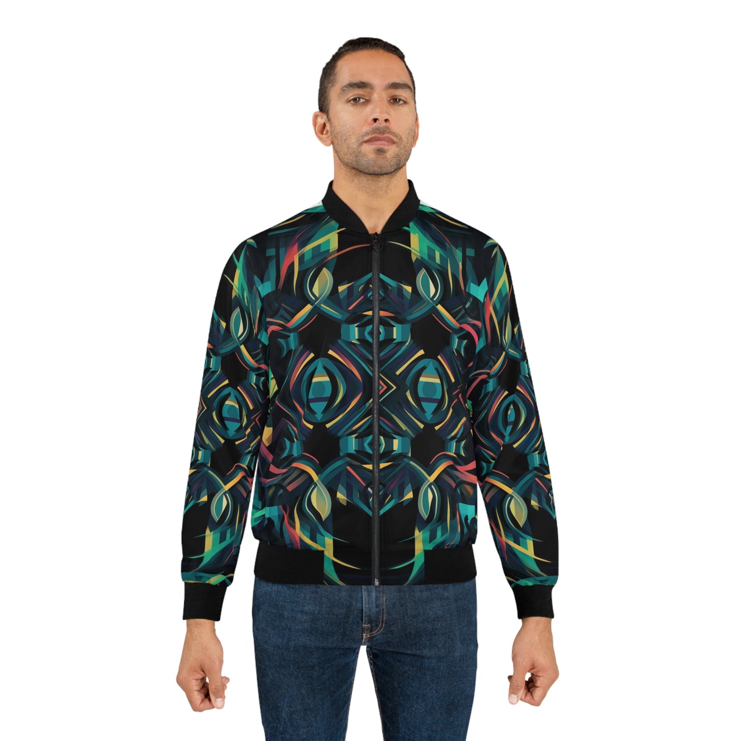 Men's Bomber Jacket - Darth Vader Op Art Vintage