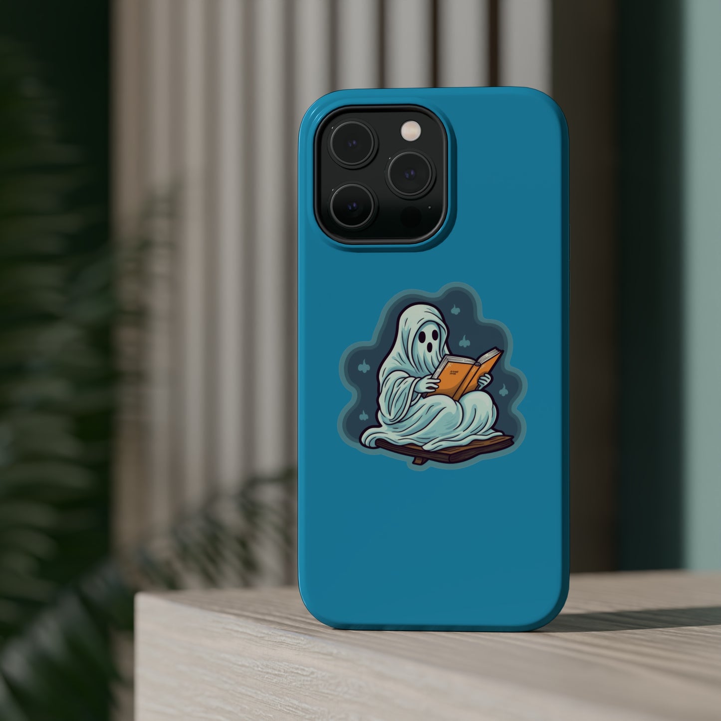 Bookish Ghost Phone Case, Halloween Literary iPhone Case, Teacher's Halloween Present, Librarian Themed Phone Case, Spooky Ghost iPhone Case