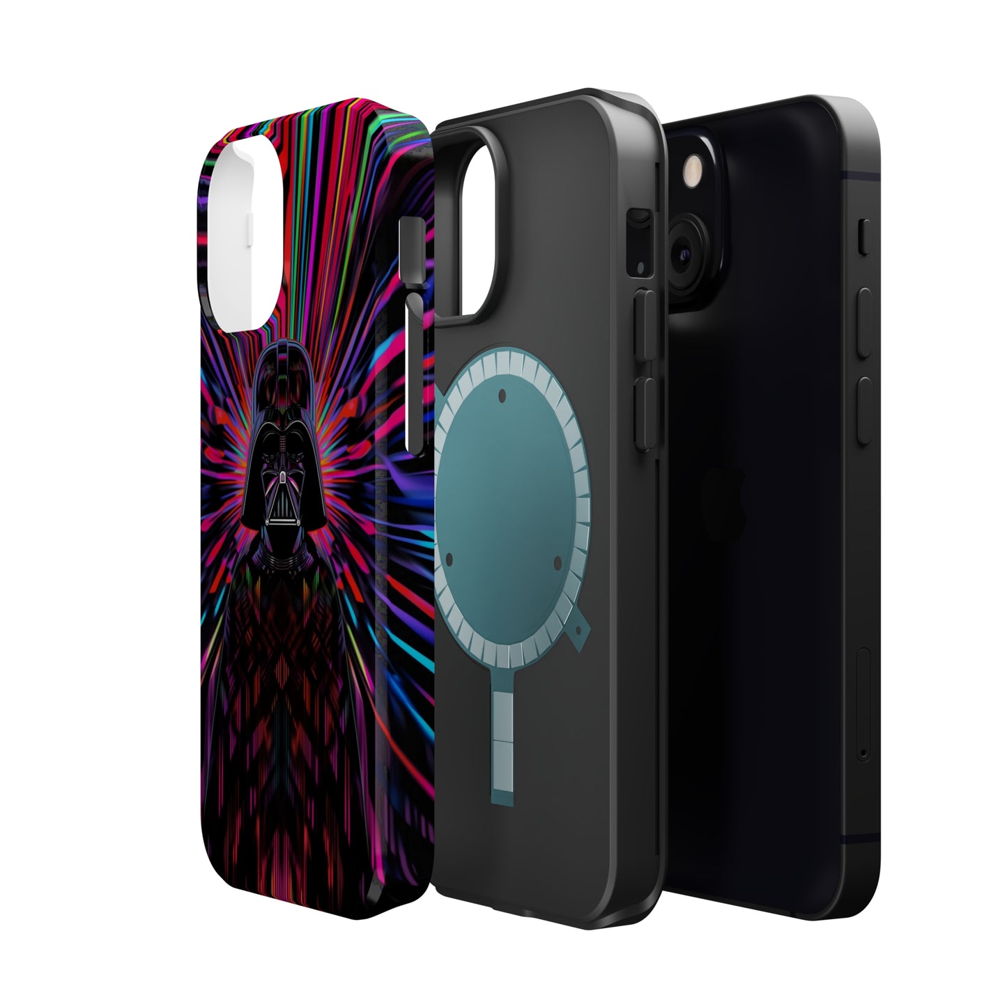 MagSafe Tough iPhone Case - Darth Vader Op Art Vintage