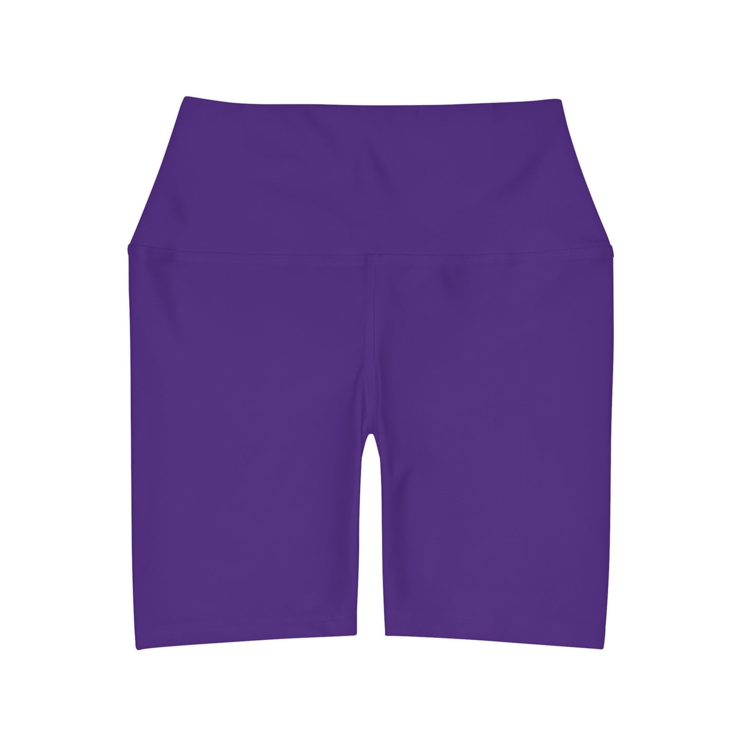 High Waisted Yoga Shorts | GYAT TFOH | White on Purple