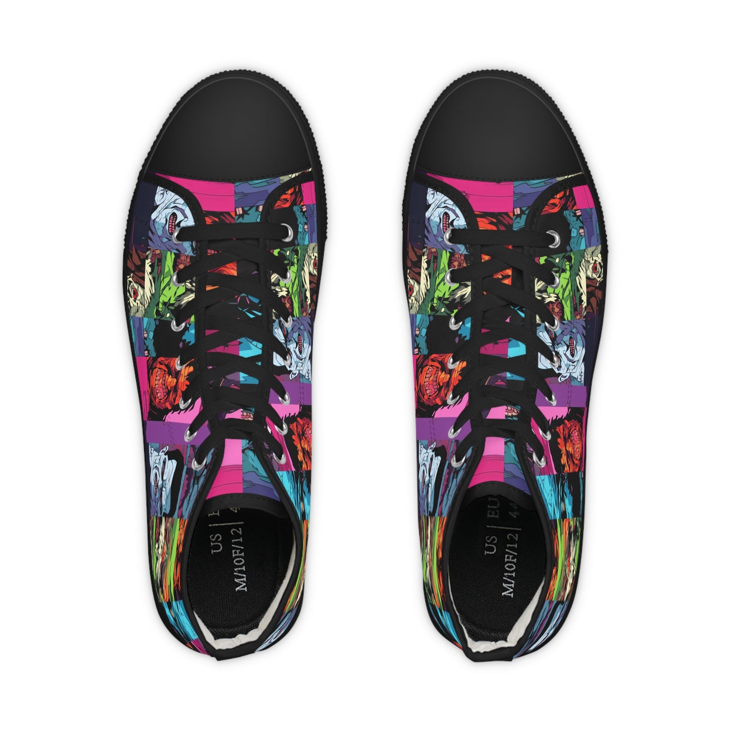 Men's High Top Sneakers - Spooky Monsters Anime Beta