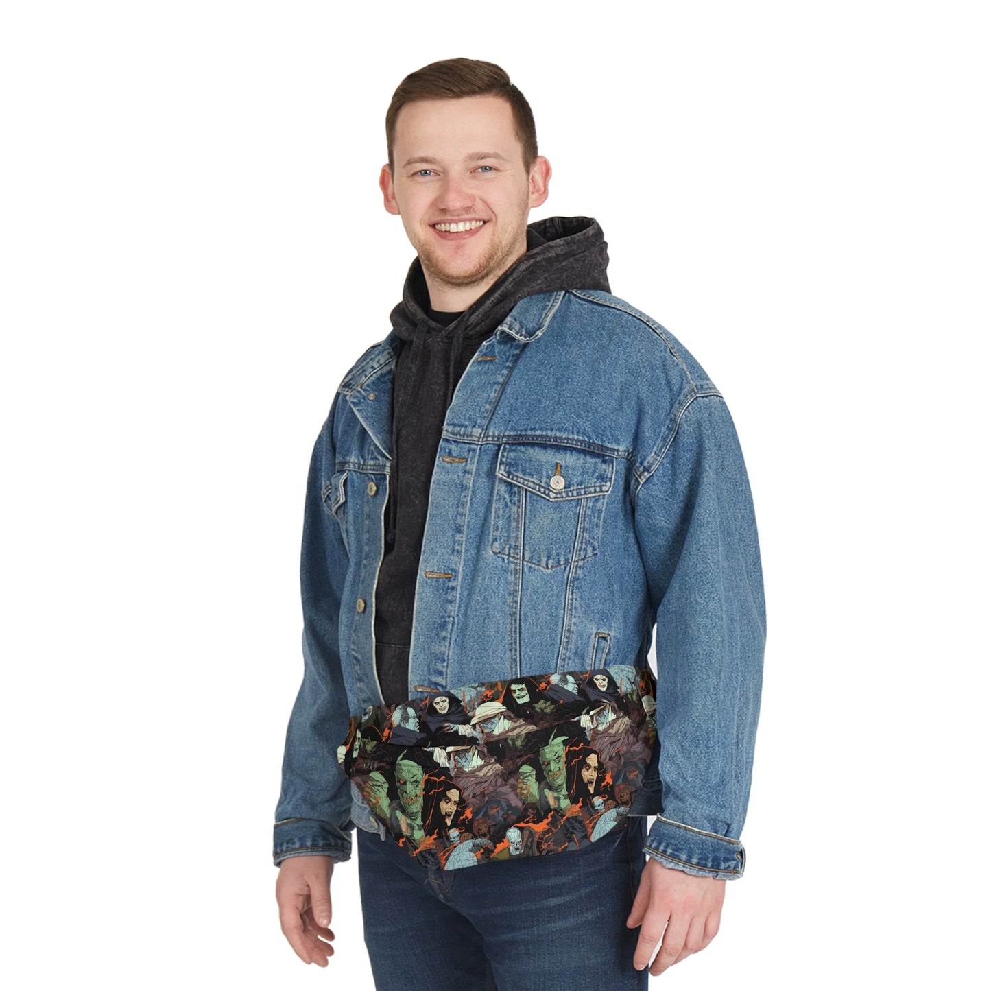 Large Fanny Pack/Bum Bag - Spooky Monsters Anime Alpha
