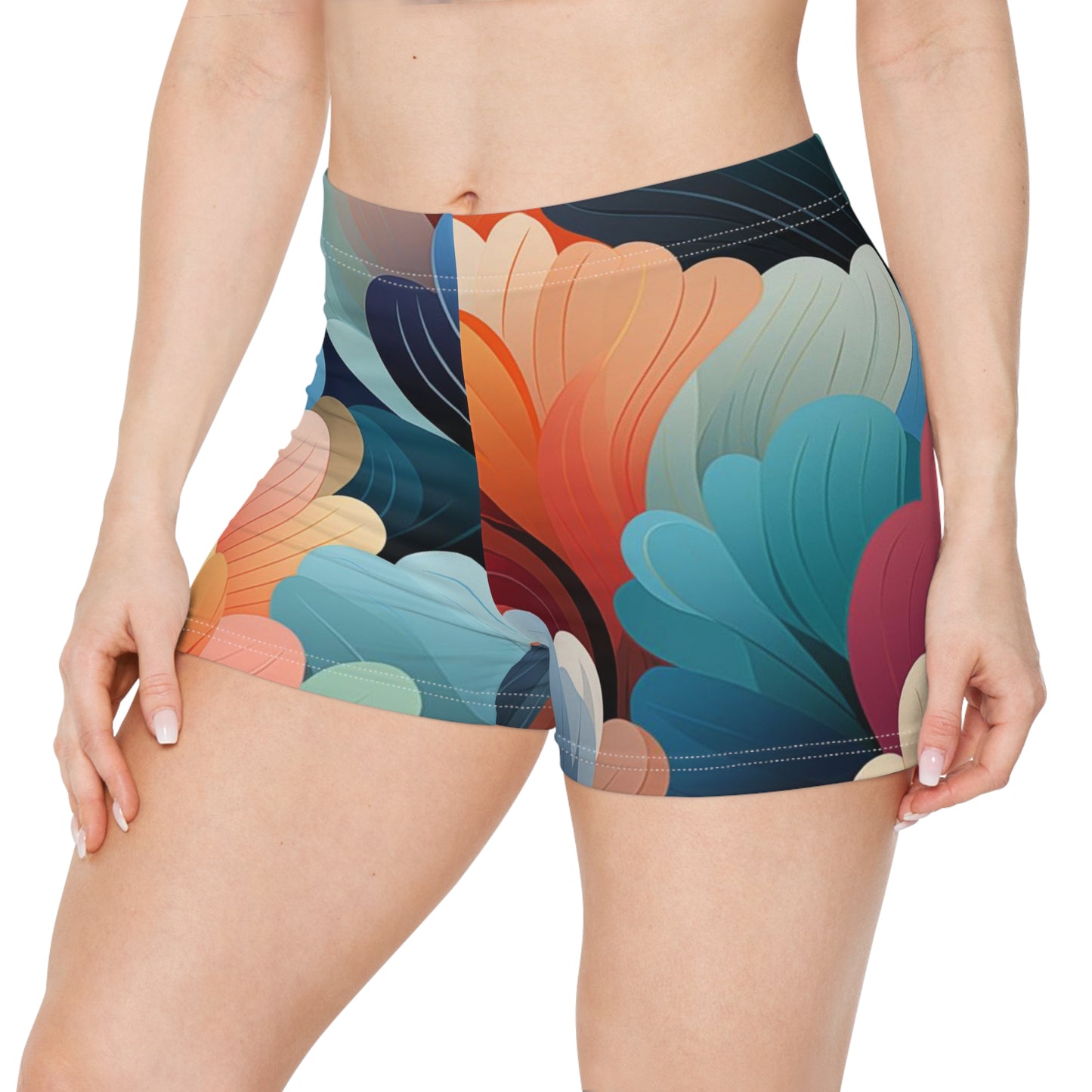 Workout Shorts - Philomena Kinkaku-ji Art Deco