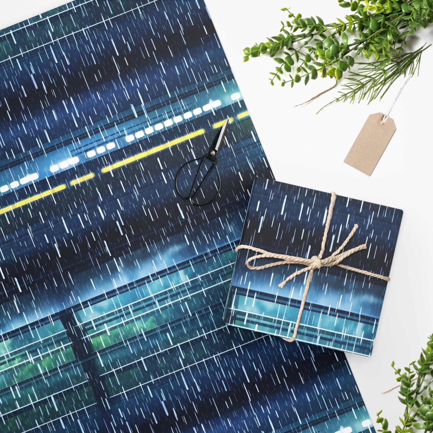 Wrapping Paper - Bullet Train Typhoon
