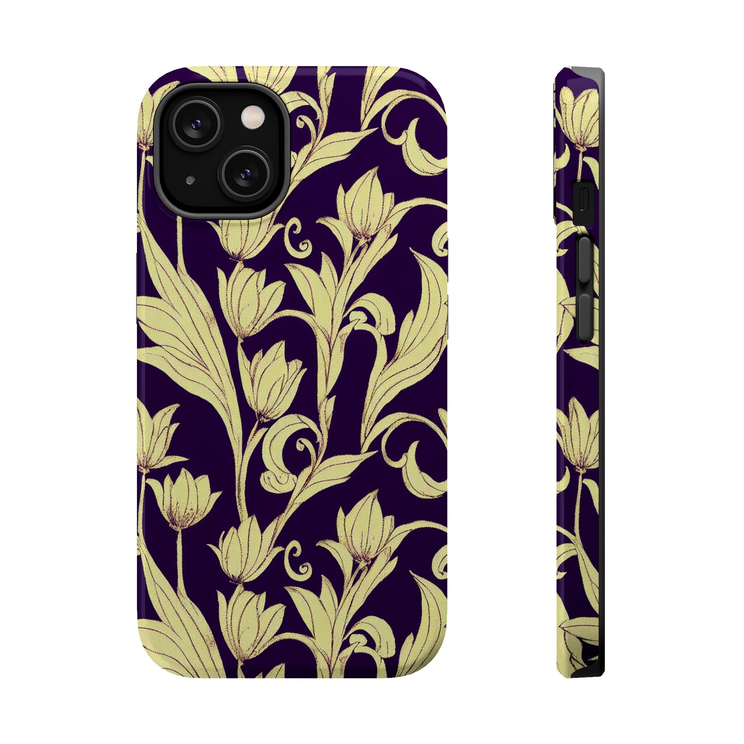 MagSafe Tough iPhone Case - Baroque Blossom Damask