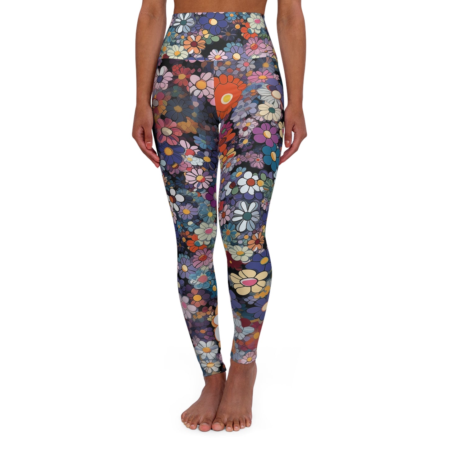 High Waisted Leggings - William Kyoto Ditsy Floral