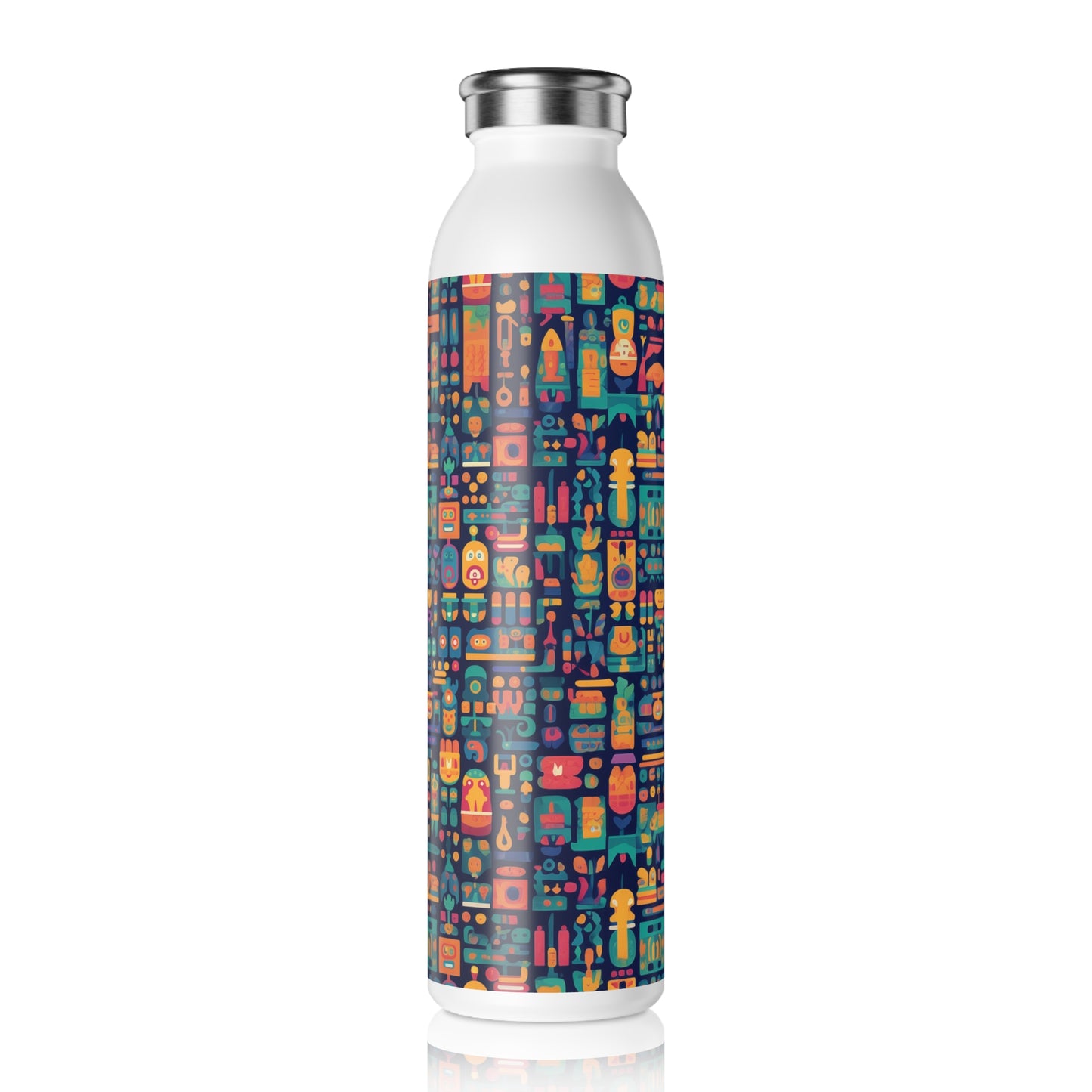 Slim Water Bottle - Anika Trikonasana Space Invader
