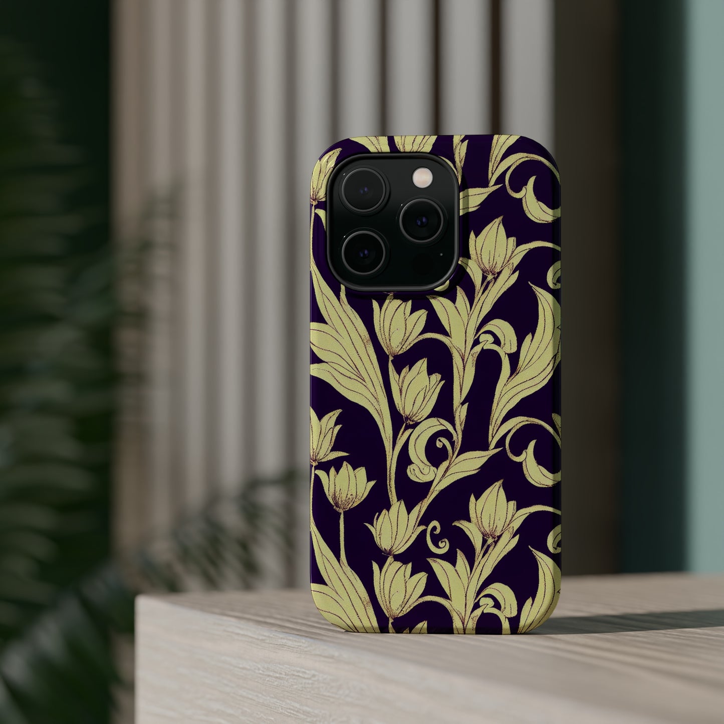 MagSafe Tough iPhone Case - Baroque Blossom Damask