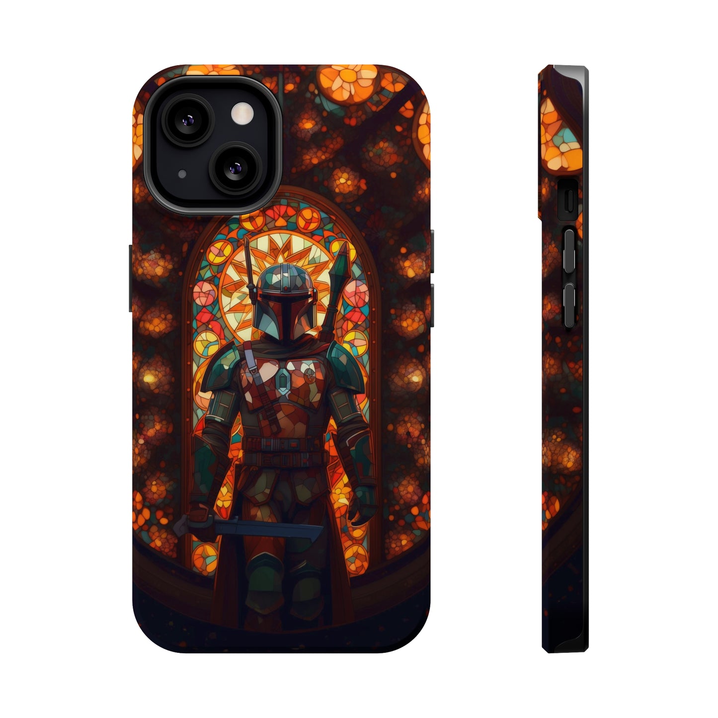 MagSafe Tough iPhone Case - The Mandalorian Catholic Stained Glass Window