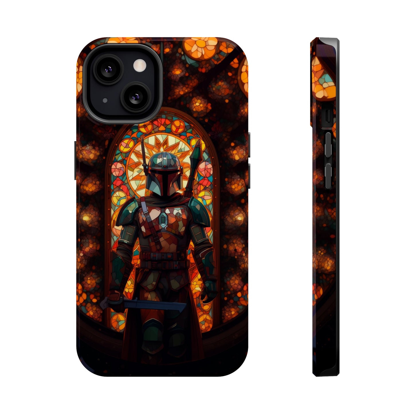MagSafe Tough iPhone Case - The Mandalorian Catholic Stained Glass Window