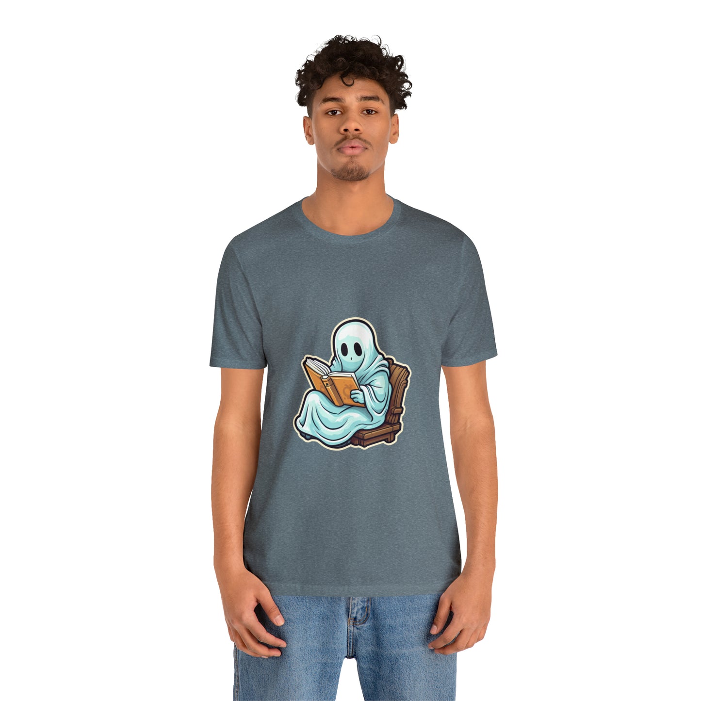 Ghost Reading Books Tee Shirt, Halloween Teacher Gift, Librarian, Ghost, Halloween Tee