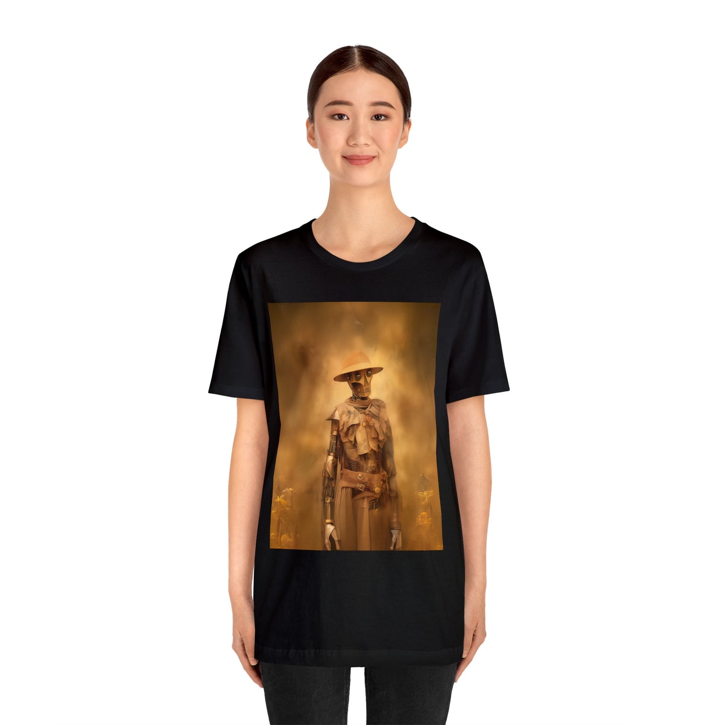 Unisex Jersey Short Sleeve Tee - C3P0Wild West Photography Sepia Vintage Film