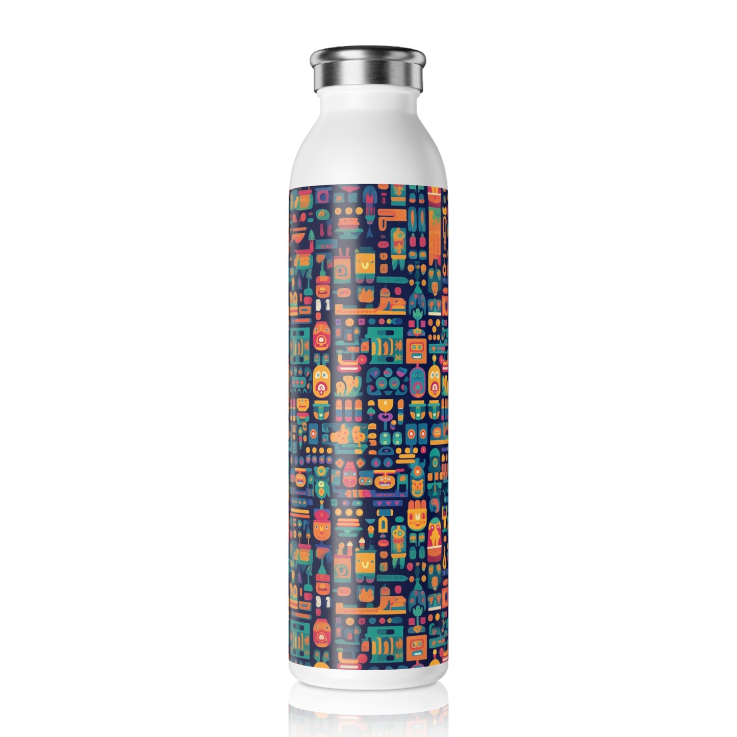 Slim Water Bottle - Anika Trikonasana Space Invader