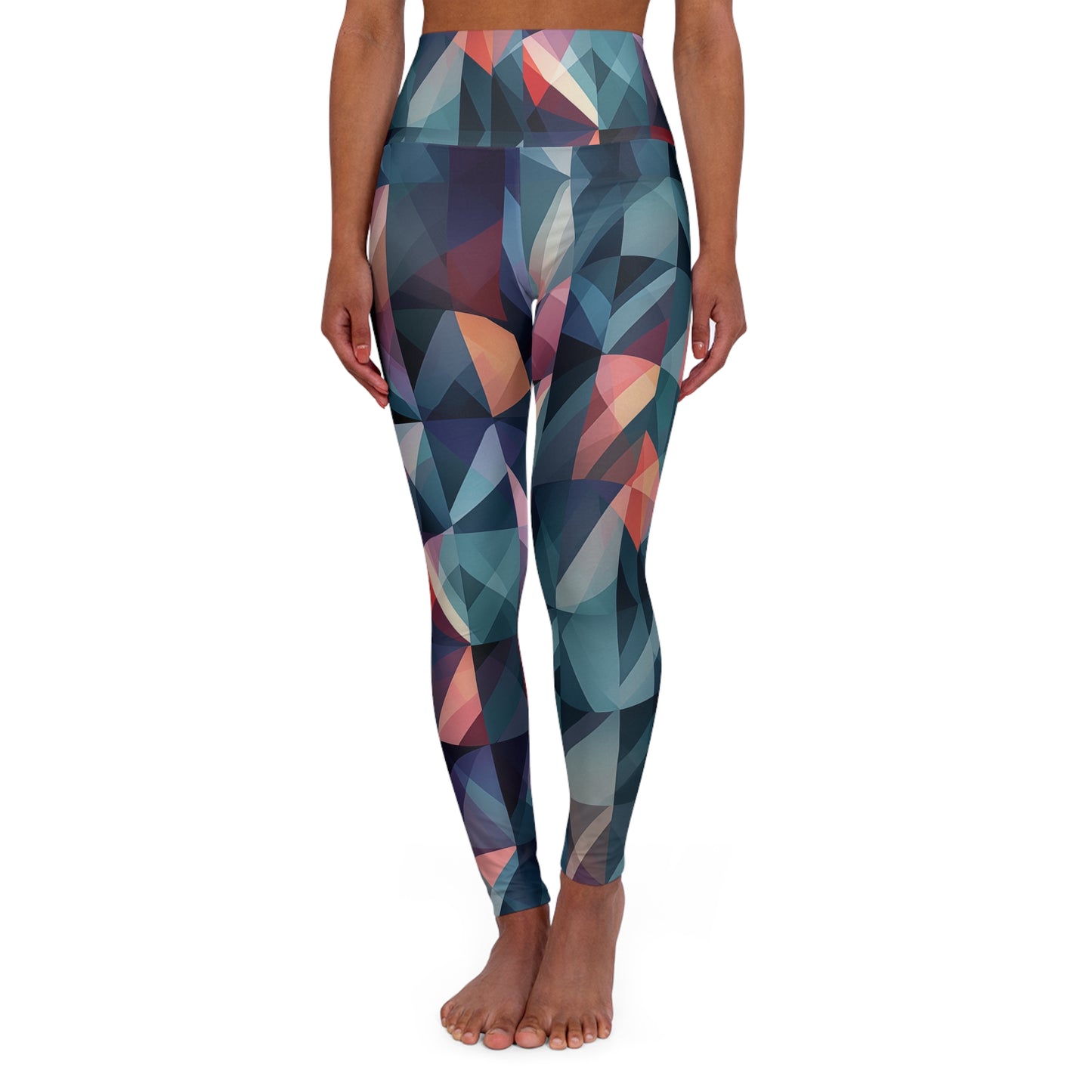 High Waisted Leggings - Neville Meaux Geometric