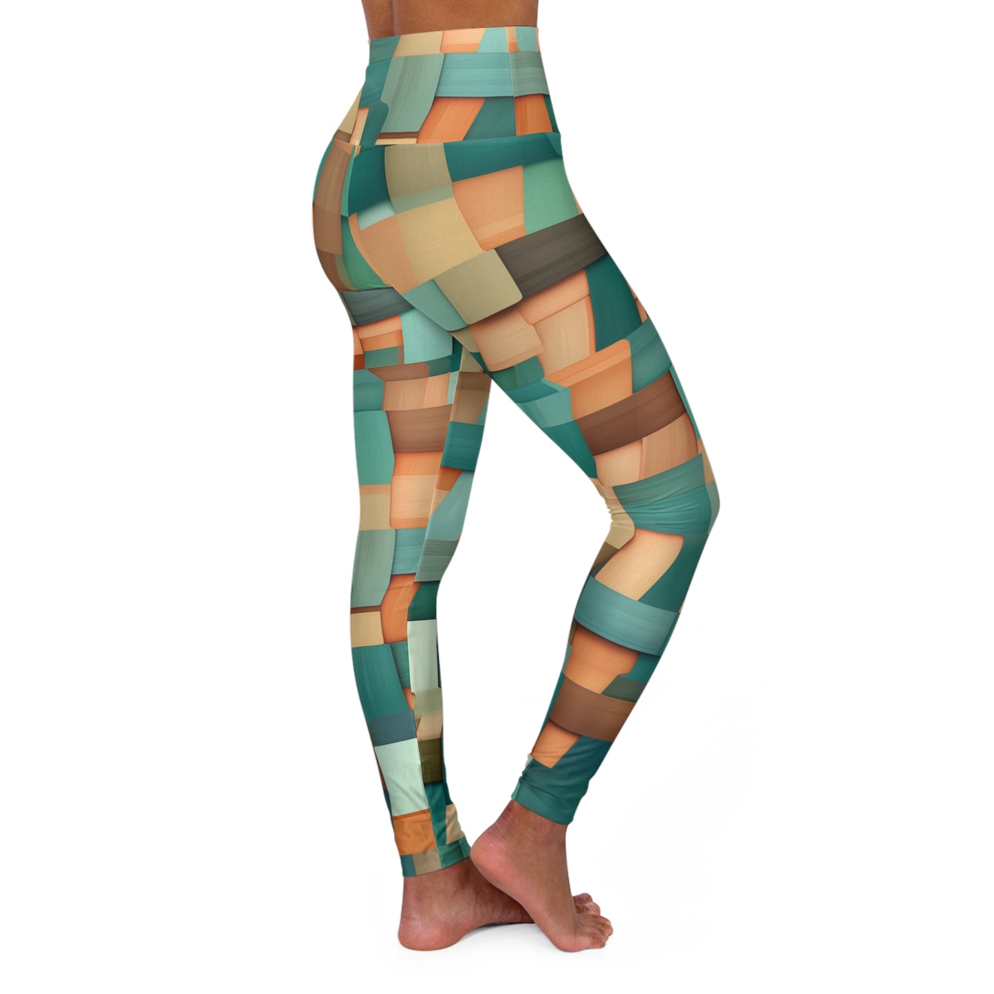 High Waisted Leggings - Euphemia Livorno Basketweave