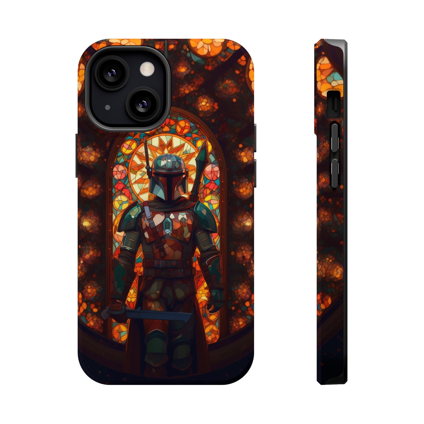 MagSafe Tough iPhone Case - The Mandalorian Catholic Stained Glass Window