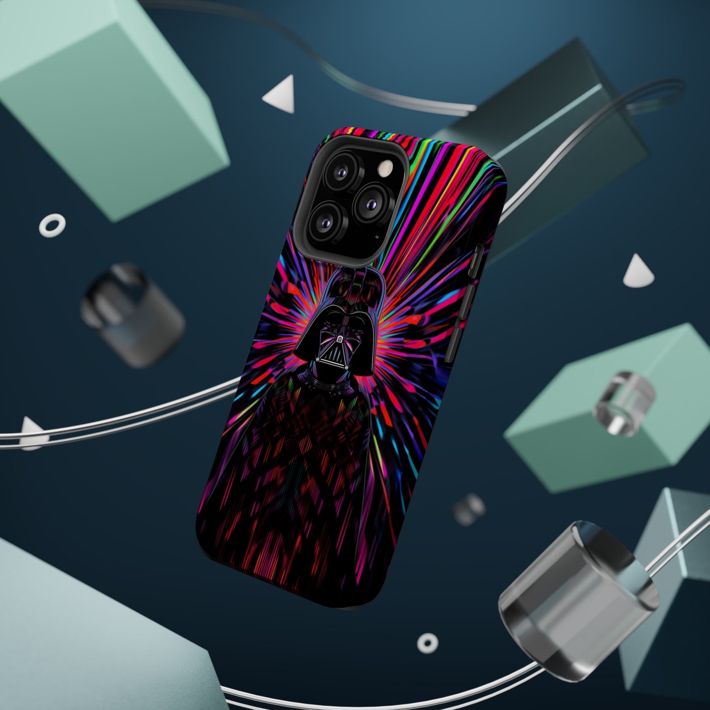 MagSafe Tough iPhone Case - Darth Vader Op Art Vintage