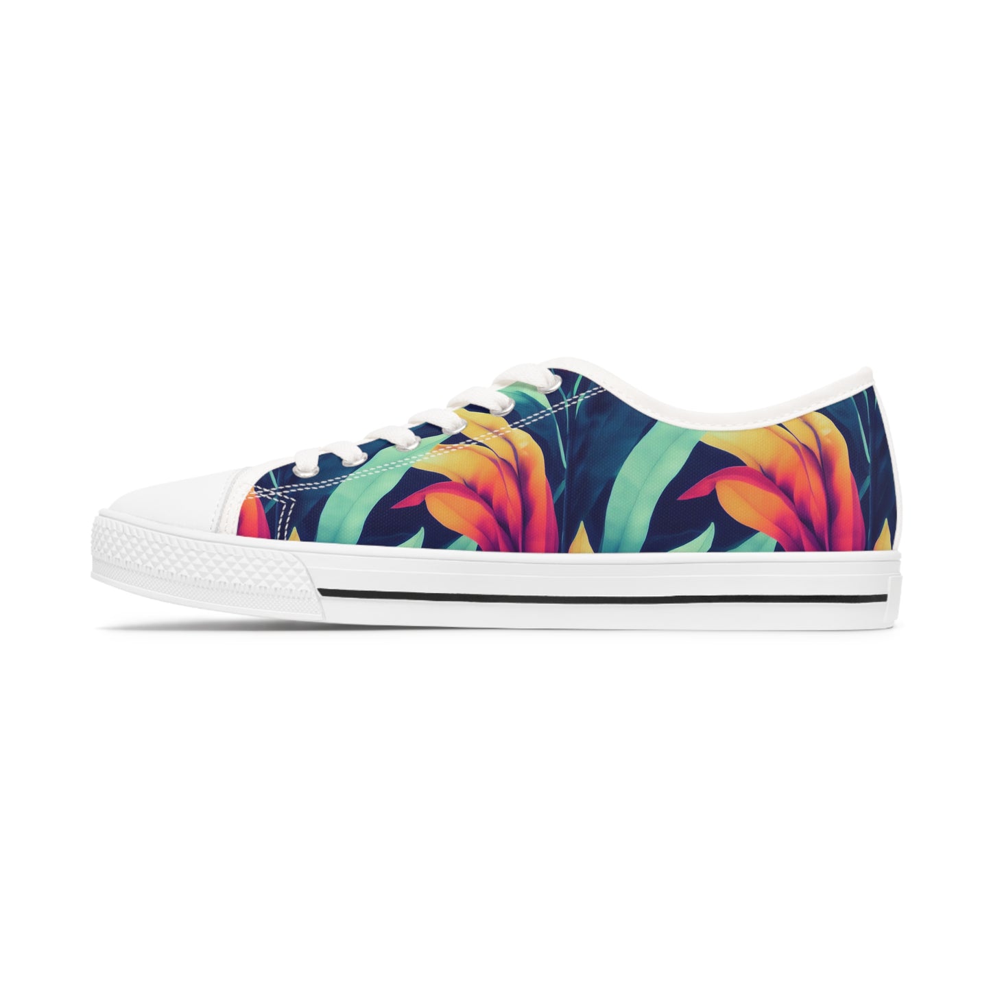Women's Low Top Sneakers - Tropical Oasis