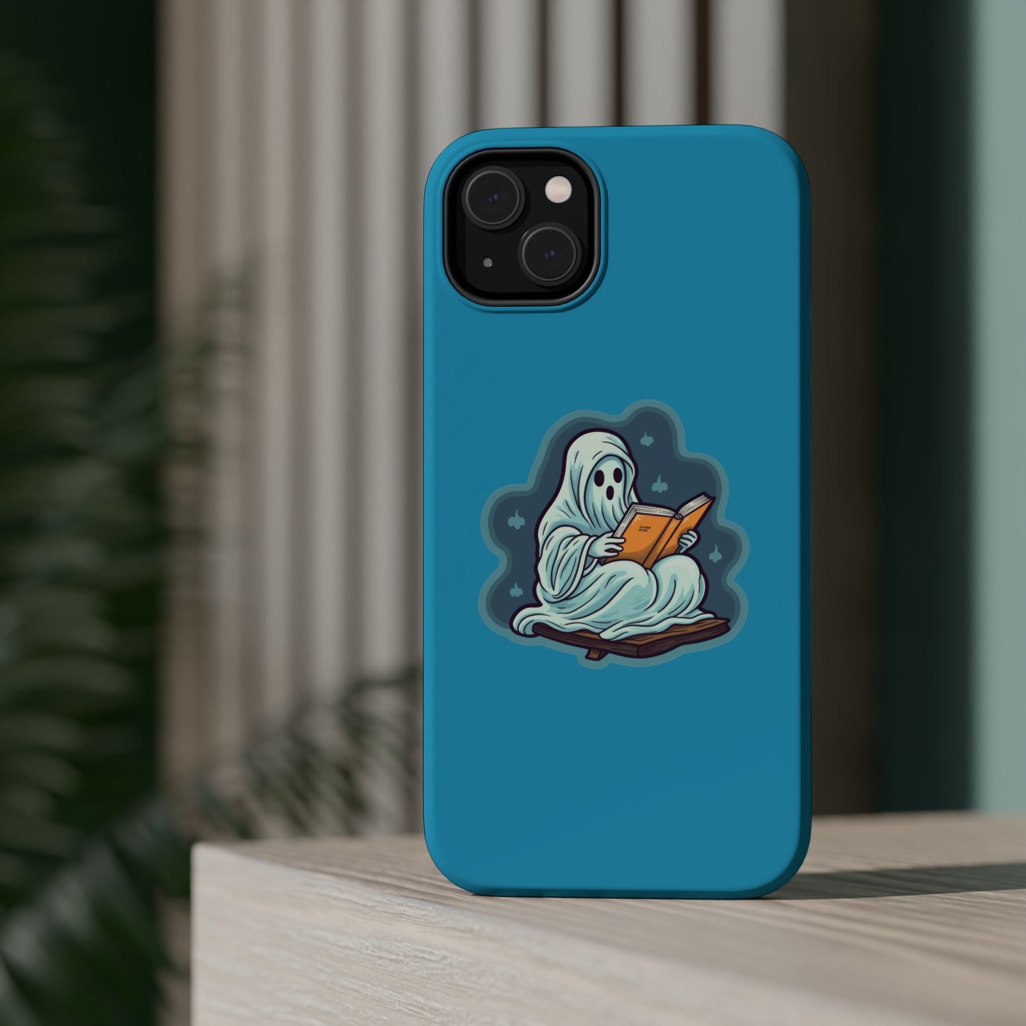 Bookish Ghost Phone Case, Halloween Literary iPhone Case, Teacher's Halloween Present, Librarian Themed Phone Case, Spooky Ghost iPhone Case