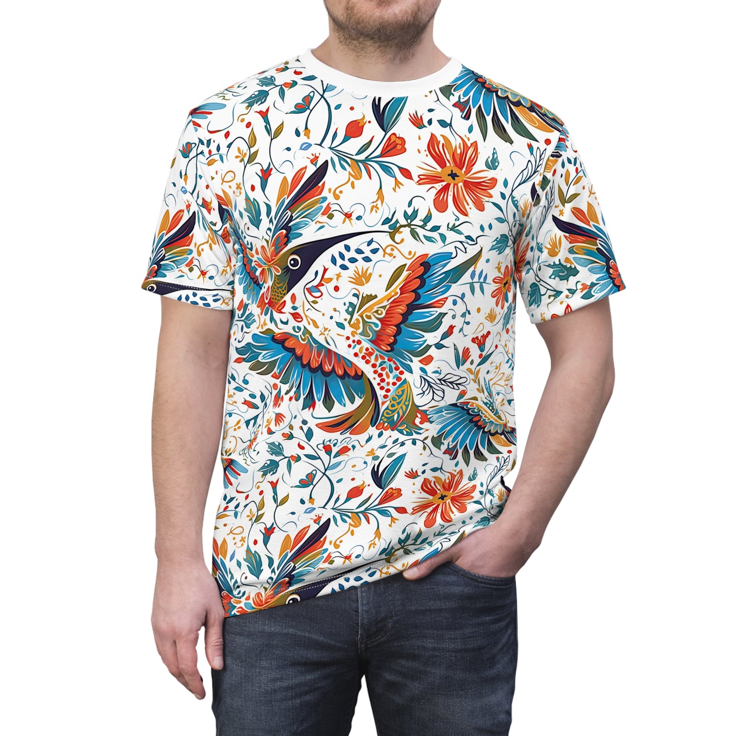 Unisex Tee Shirt - Colibri Abstract