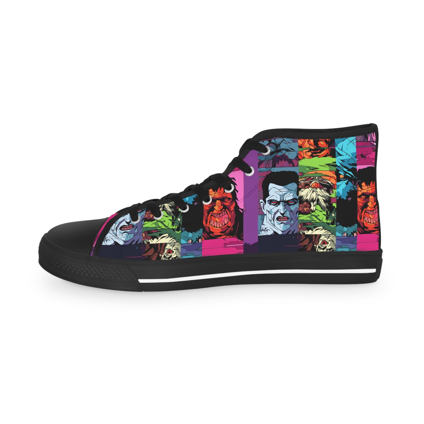 Men's High Top Sneakers - Spooky Monsters Anime Beta