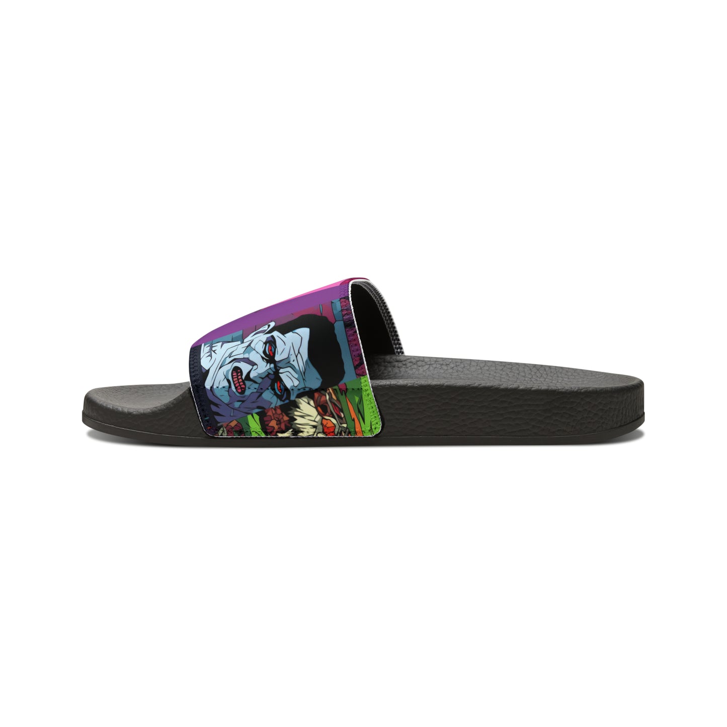 Women's Slide Sandals - Spooky Monsters Anime Beta