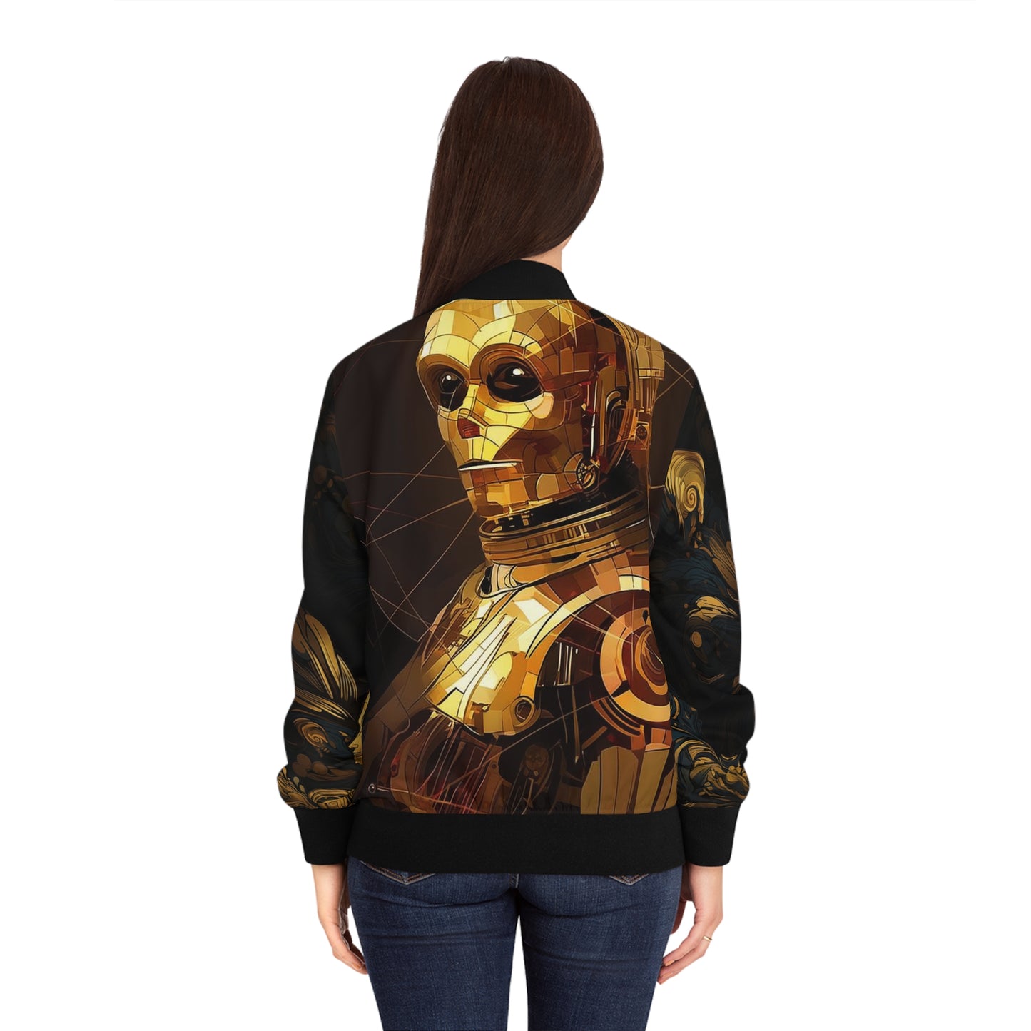 Women's Bomber Jacket - C3P0 Diagrammatic drawing