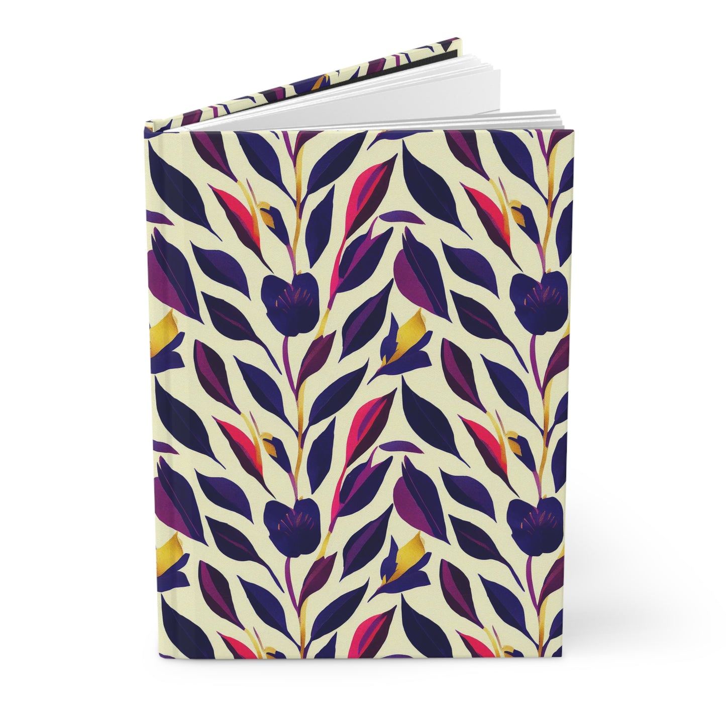 Hardcover Journal Matte - Violet Flourish Damask