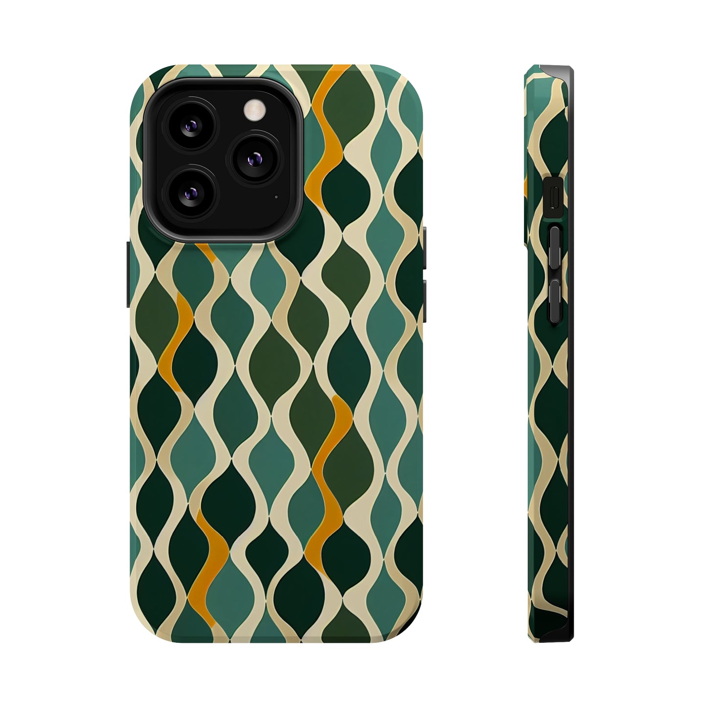 MagSafe Tough iPhone Case - Deco Aqua Ringlets.png