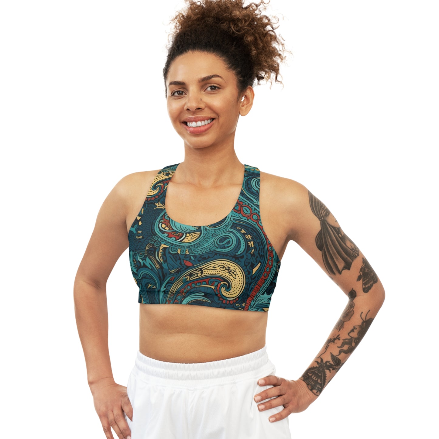 Sports Bra - Martine Trikonasana Paisley