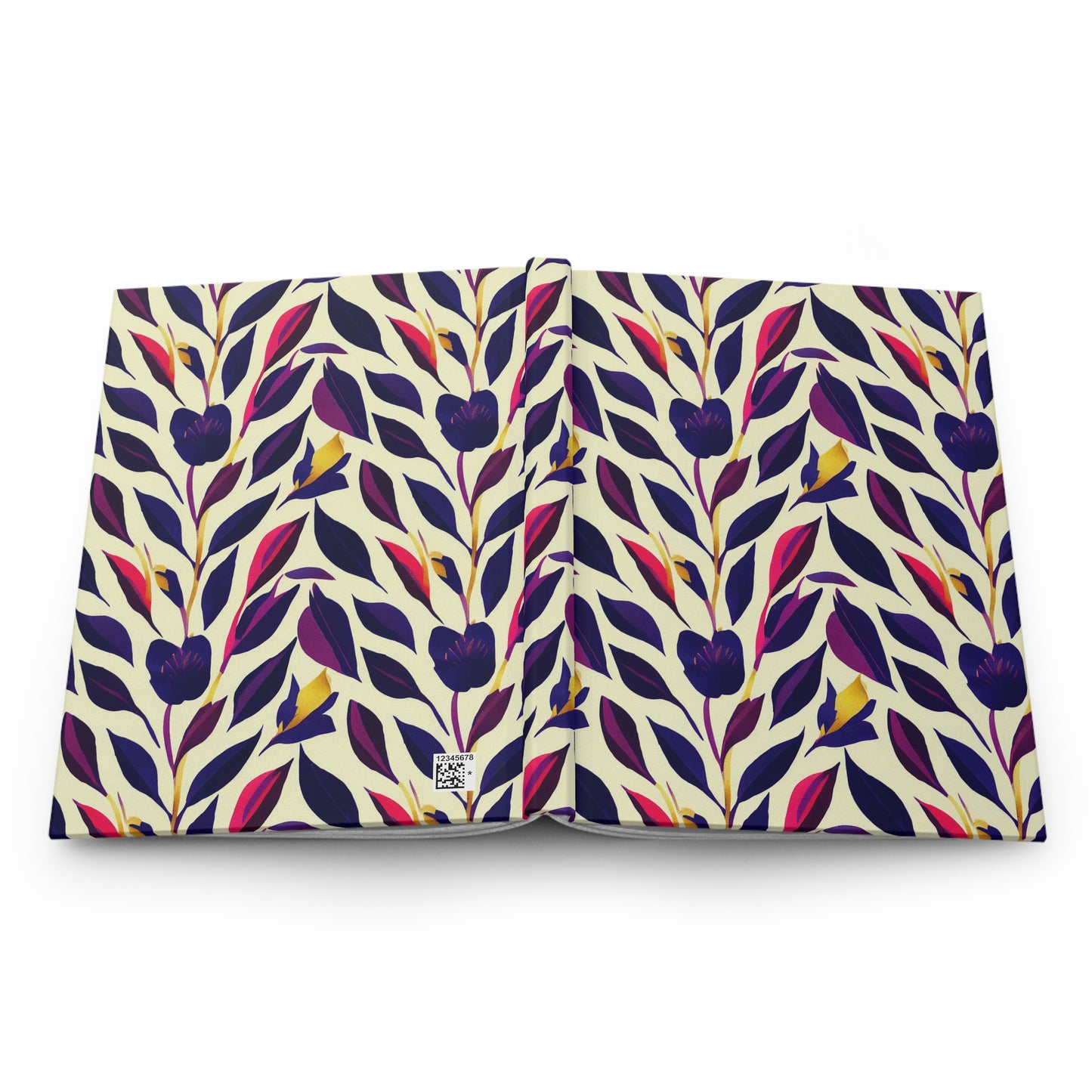 Hardcover Journal Matte - Violet Flourish Damask