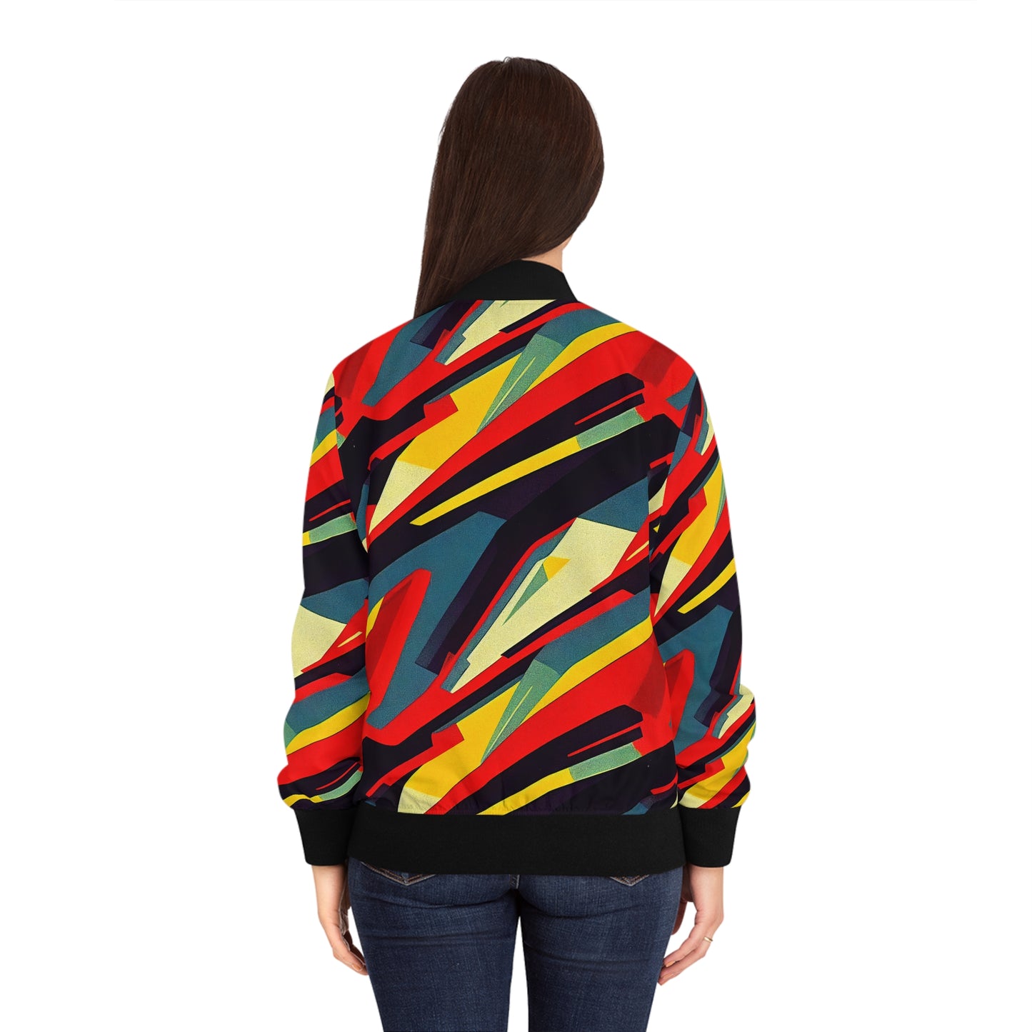 Women's Bomber Jacket - Pulp Galaxy Abstract