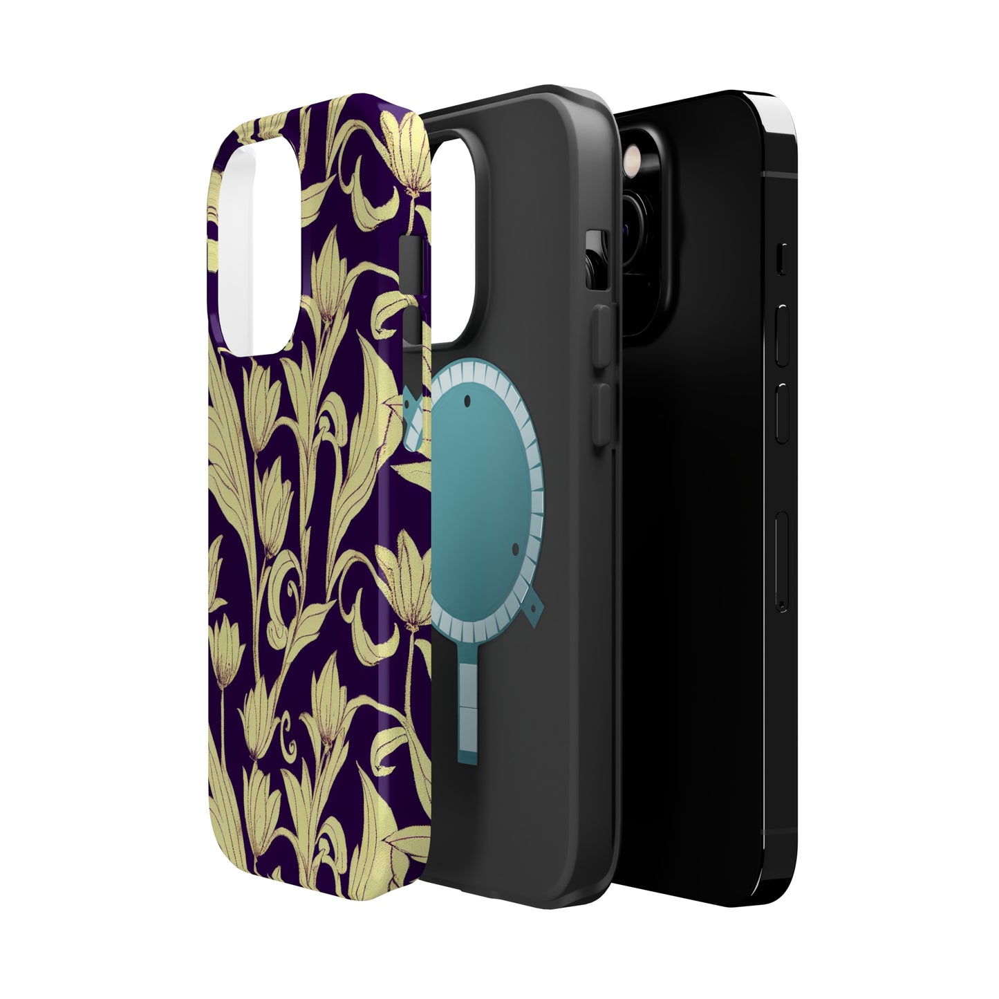 MagSafe Tough iPhone Case - Baroque Blossom Damask