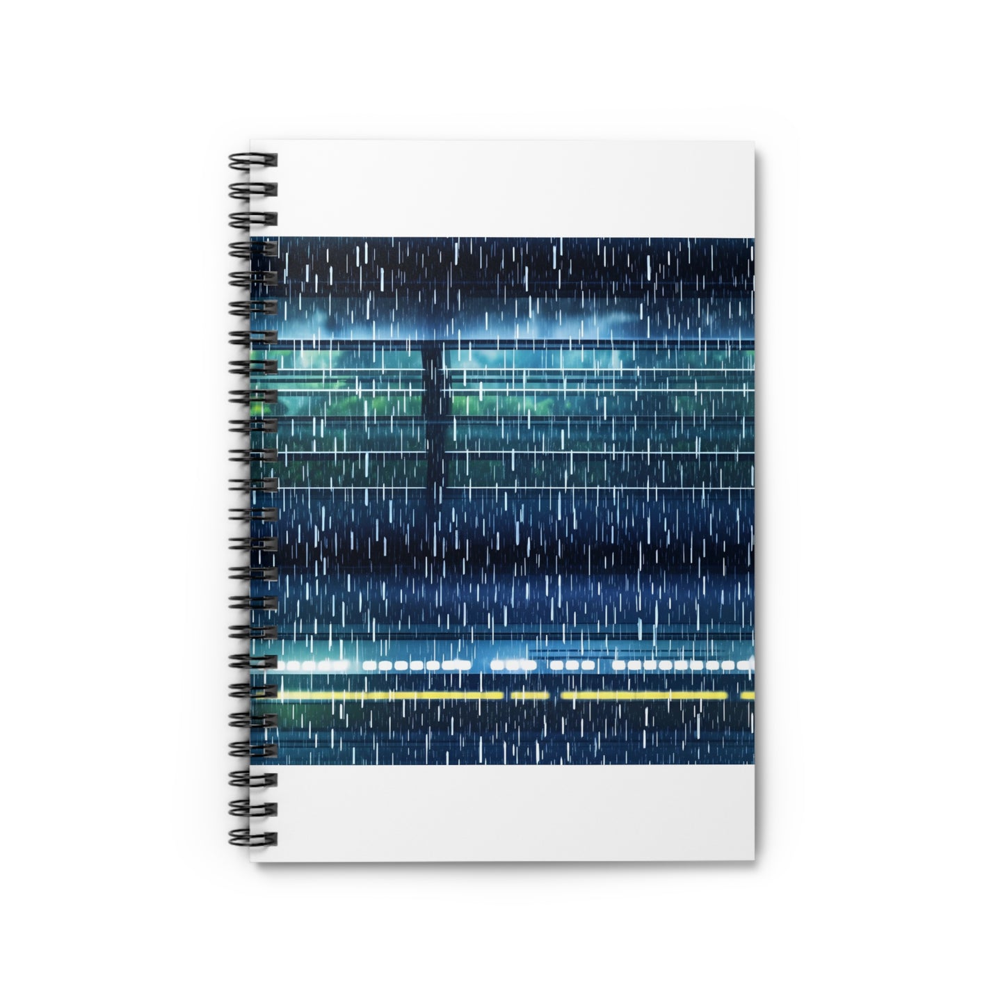 Spiral Notebook with Ruled Line - Bullet Train Typhoon