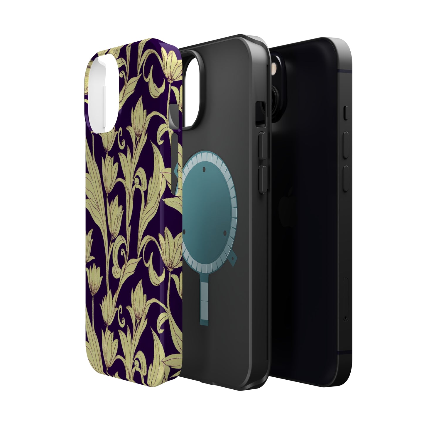 MagSafe Tough iPhone Case - Baroque Blossom Damask