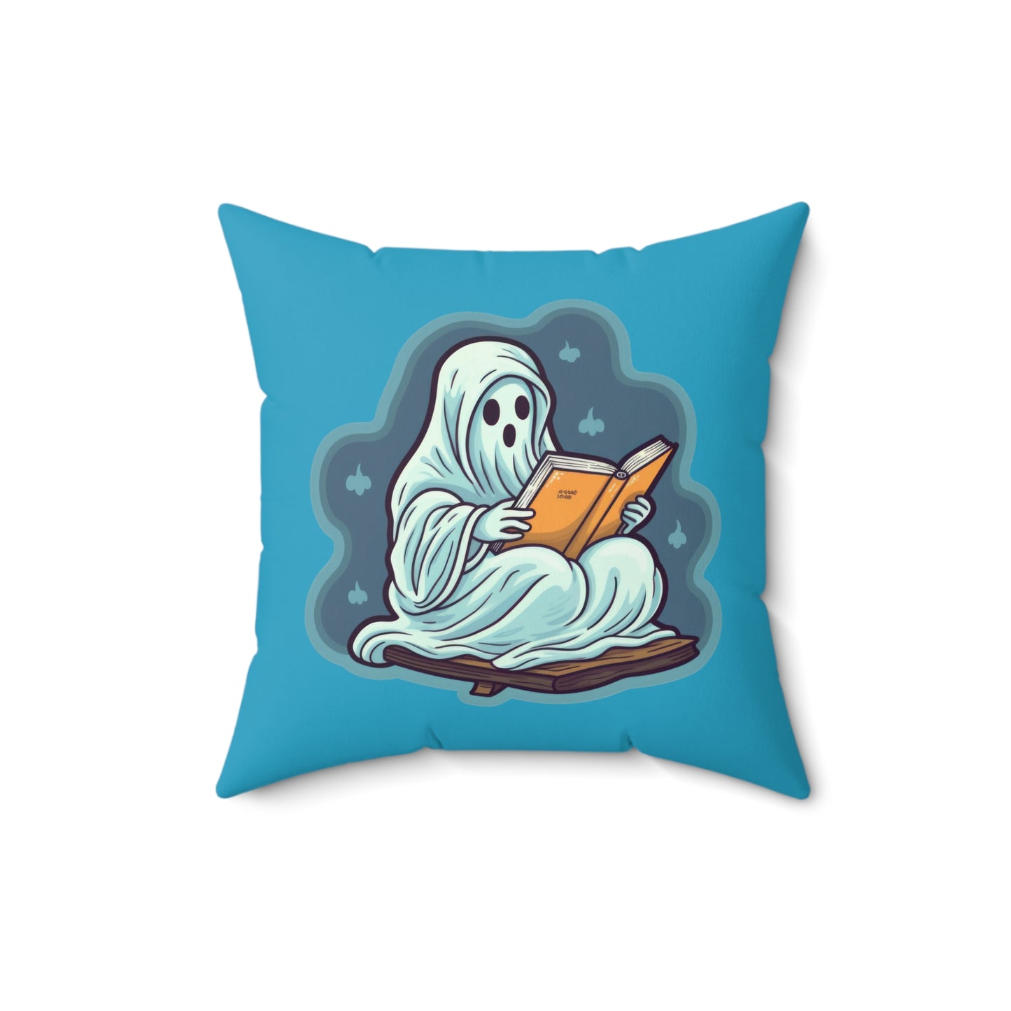 Bookish Ghost Pillow, Halloween Literary Pillow, Teacher's Halloween Present, Librarian Themed Pillow, Spooky Ghost Pillow
