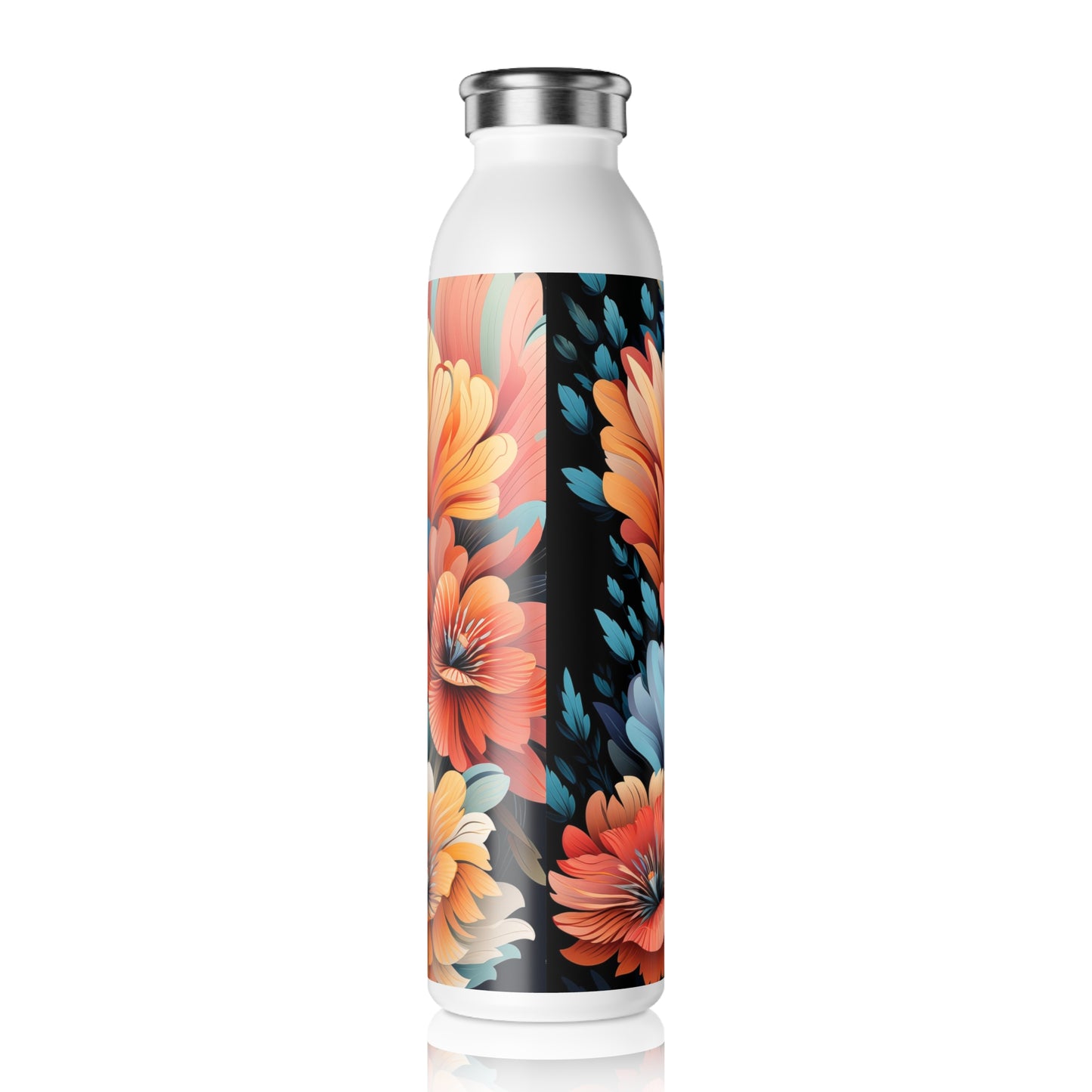 Slim Water Bottle - Philomena Kinkaku-ji Art Deco